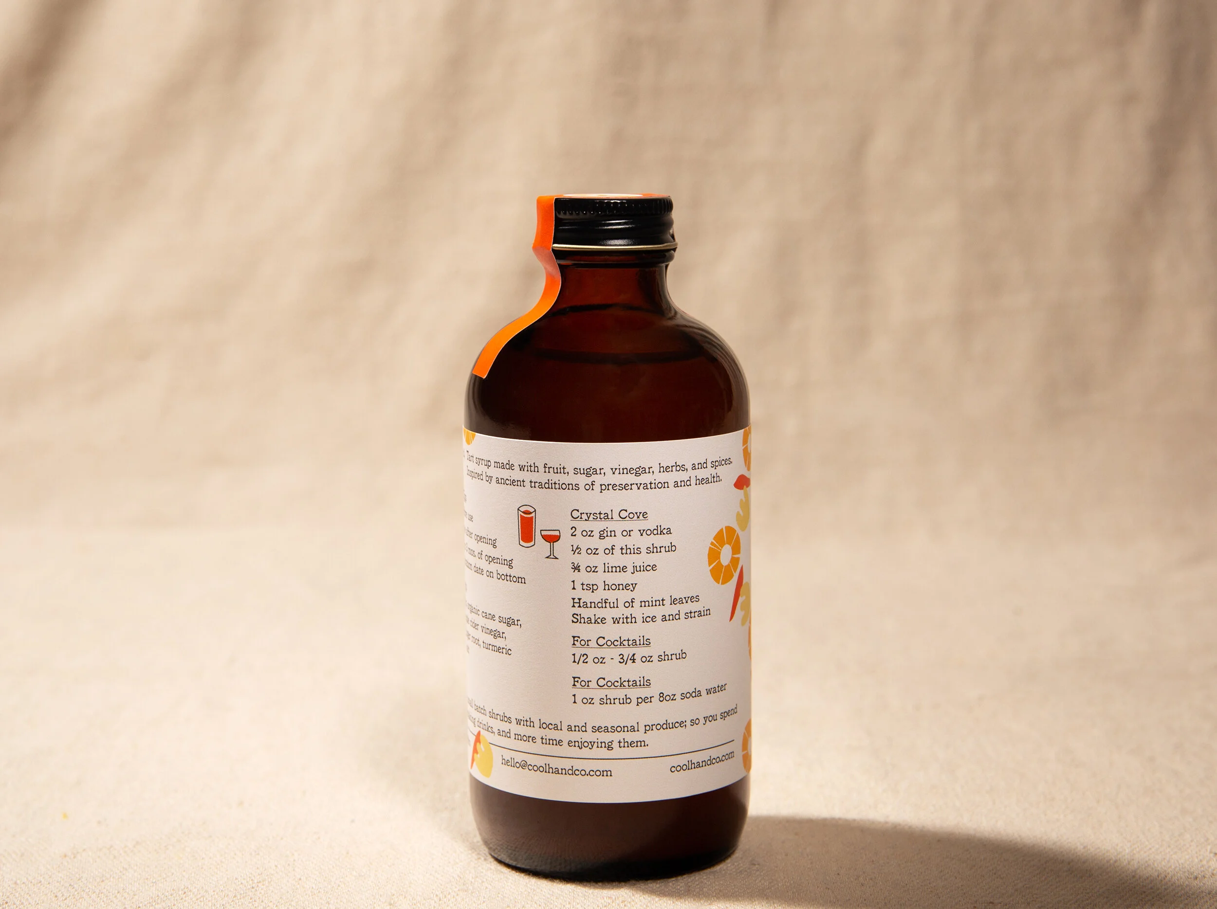 Pineapple Turmeric Ginger Shrub 8 5oz Cool Hand Co