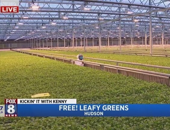 We had so much fun with @kickinitwithkenny yesterday! Our team had the wonderful opportunity to take Kenny through our fully automated process. If you had the chance to catch the segment and want to try out our leafy greens, you can find them at loca