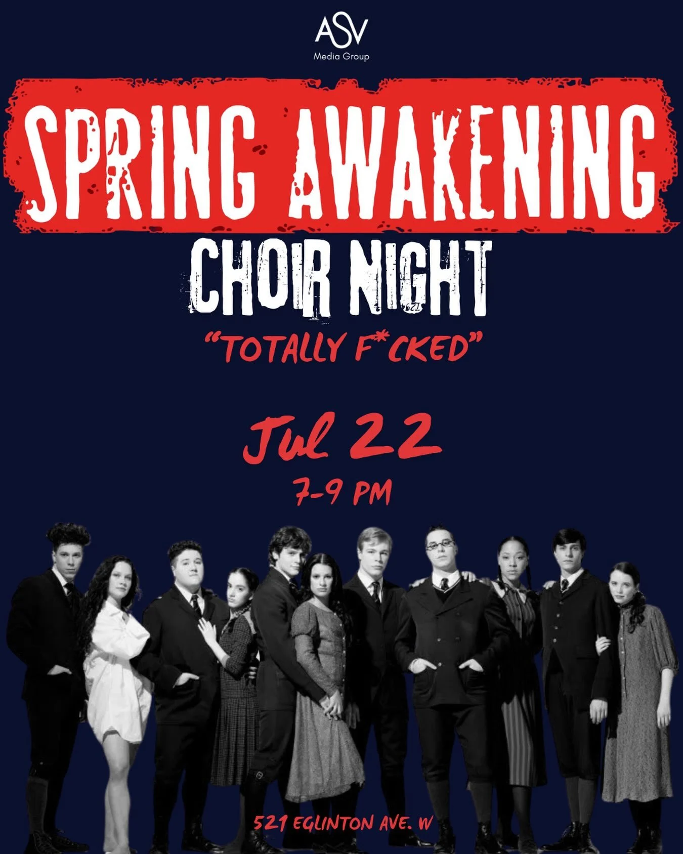 ADULTS: WARM UP YOUR F BOMBS 🎸🤘 ASV is hosting our next choir night on July 22 @ 7pm! Join us in singing the epic music of SPRING AWAKENING! No experience required. 

#broadway #torontolife #torontotheatre