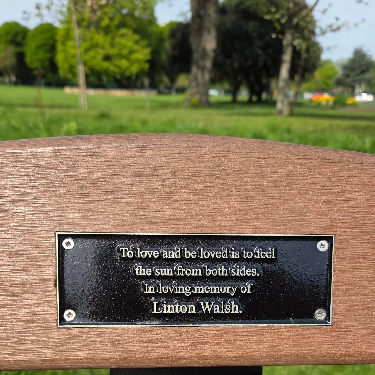Thank you for the Linton Walsh bench in #HerbertPark #dublin , sitting in the sun watching the birds and people passing by. #lifeinpictures #city park #outdoorliving #naturelovers