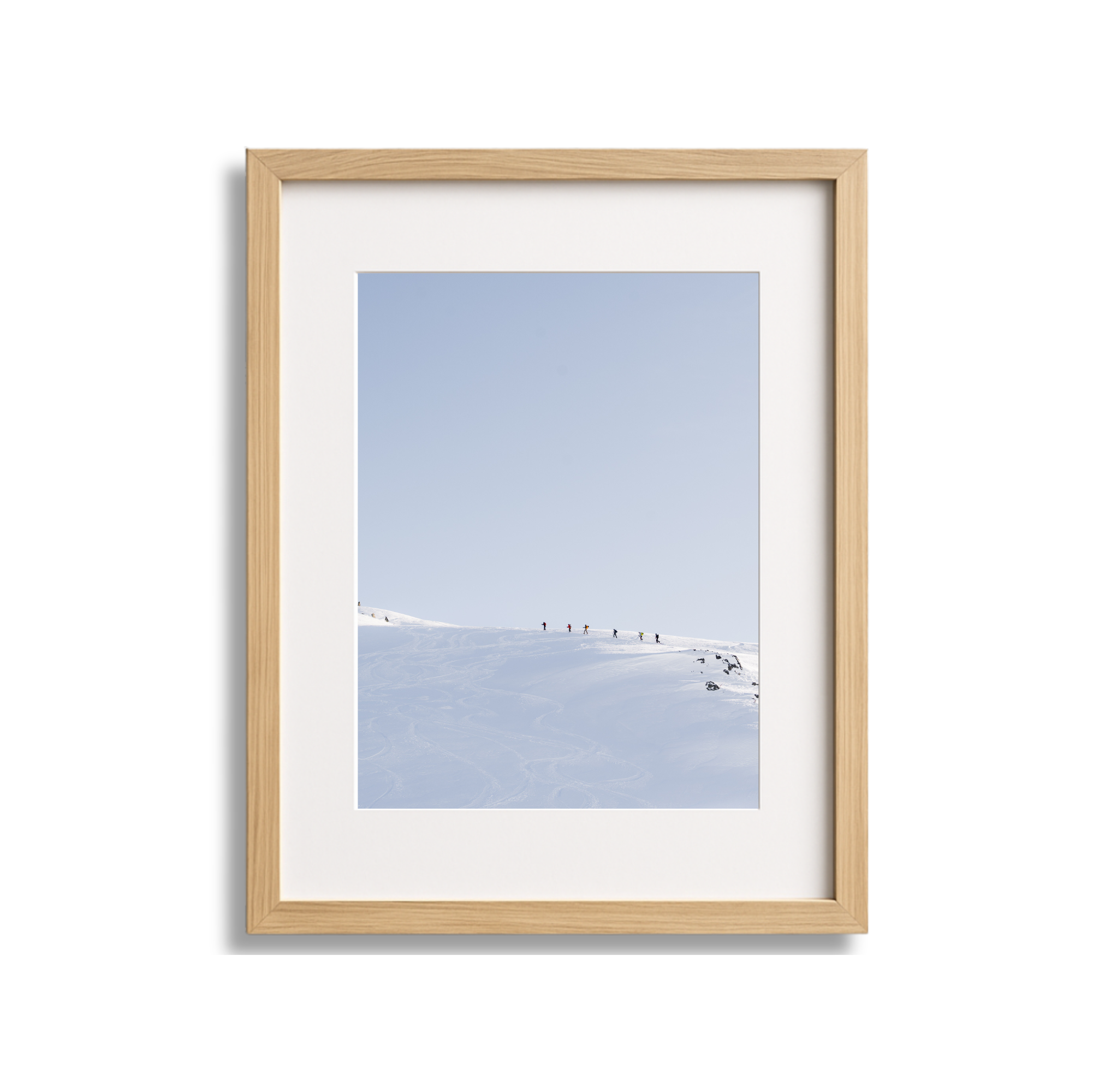 	
A large framed fine art photography print which shows several backcountry skiers in Whistler Mountain.
