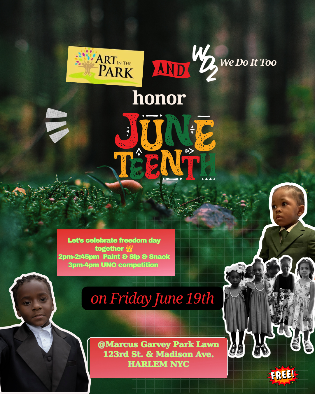 We do it too free picnic in honor of Juneteenth in Harlem