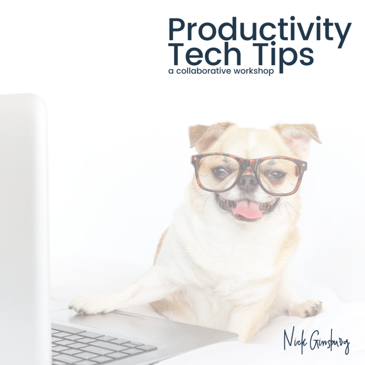 Nick Ginsburg Collaborative Workshop In Productivity Tech Tips Training Online Zoom Executive Secretary