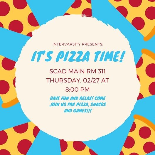 The weeks are dwindling down, finals are soon upon us... but fear not!!! For we have pizza!!! Let&rsquo;s spend the last meeting of this quarter filled with pizza cheer and playful games! Ya&rsquo;ll deserve it ❤️
-
-
🌼 We&rsquo;ll be meeting this T