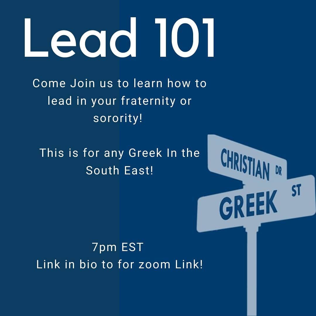 Do you want to leader in your fraternity or sorority? Come join us for a weekly small group where we look at scripture and talk about what it means to lead in our chapters!

Link is in the bio or message us!!

#greeksforgod #greekiv #greekintervarsit