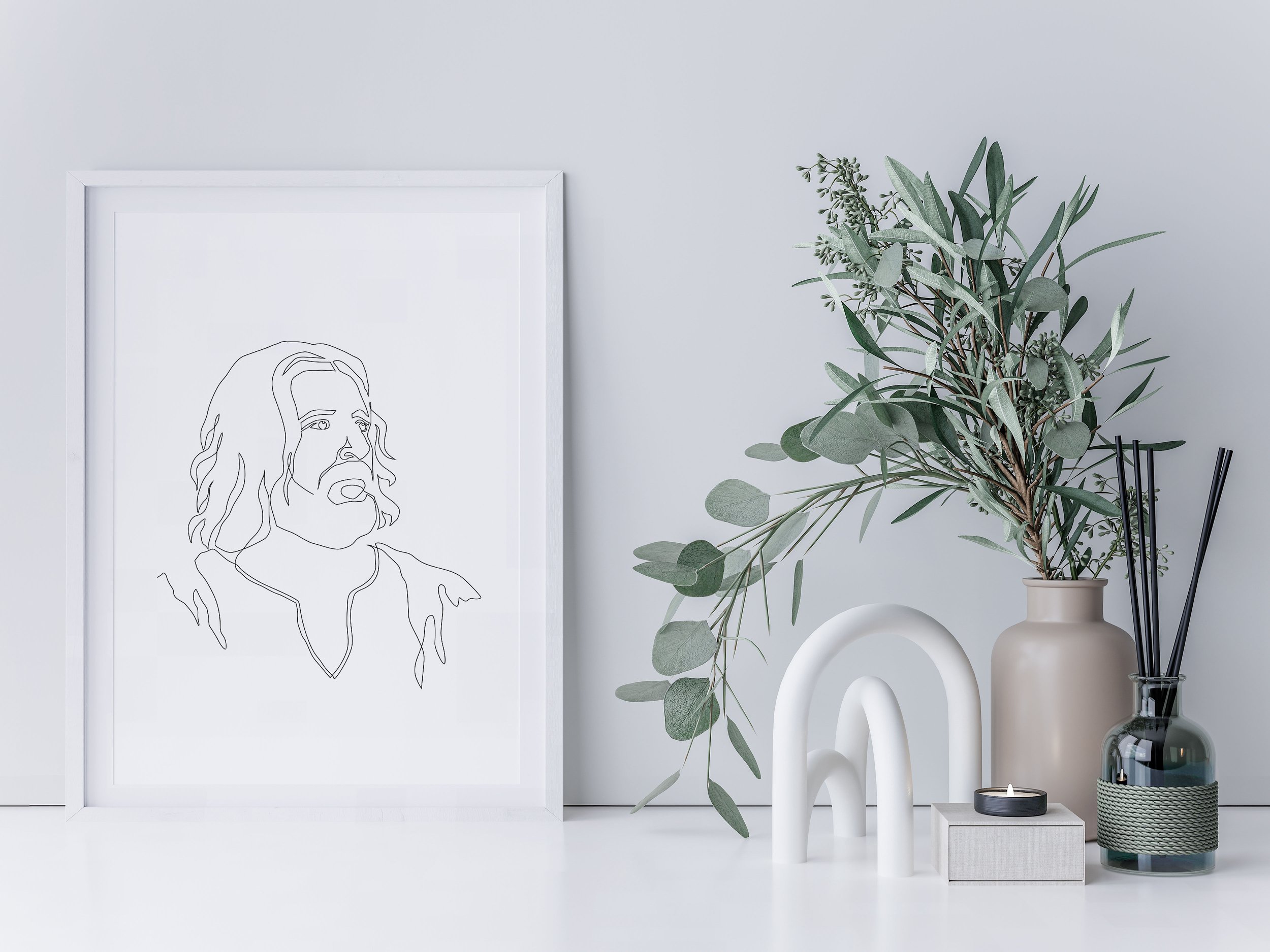 Lookin Ahead_white frame eucalyptus.jpg