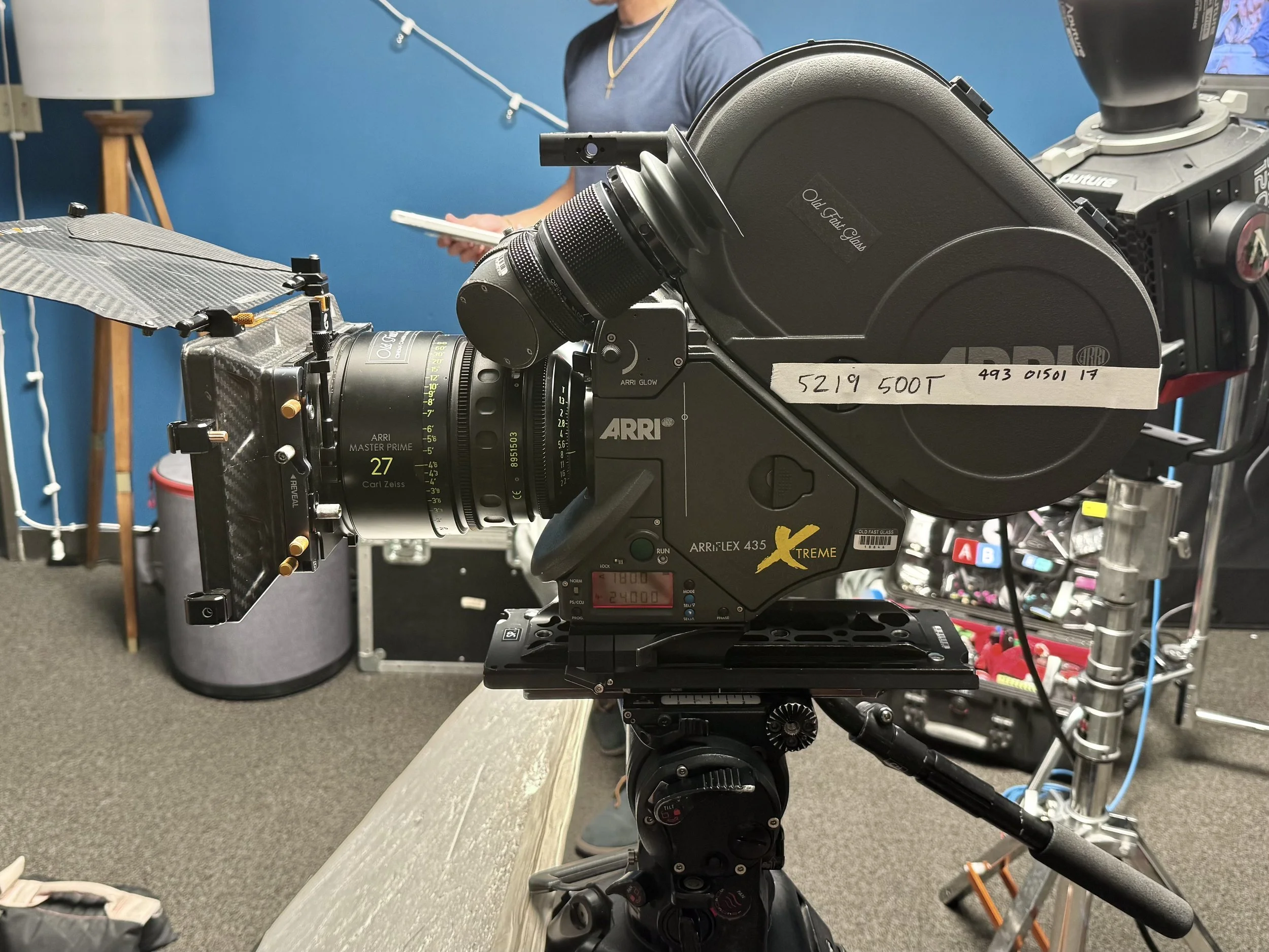 Arriflex 435 film camera with Kodak 500T and 27mm Zeiss master prime lens