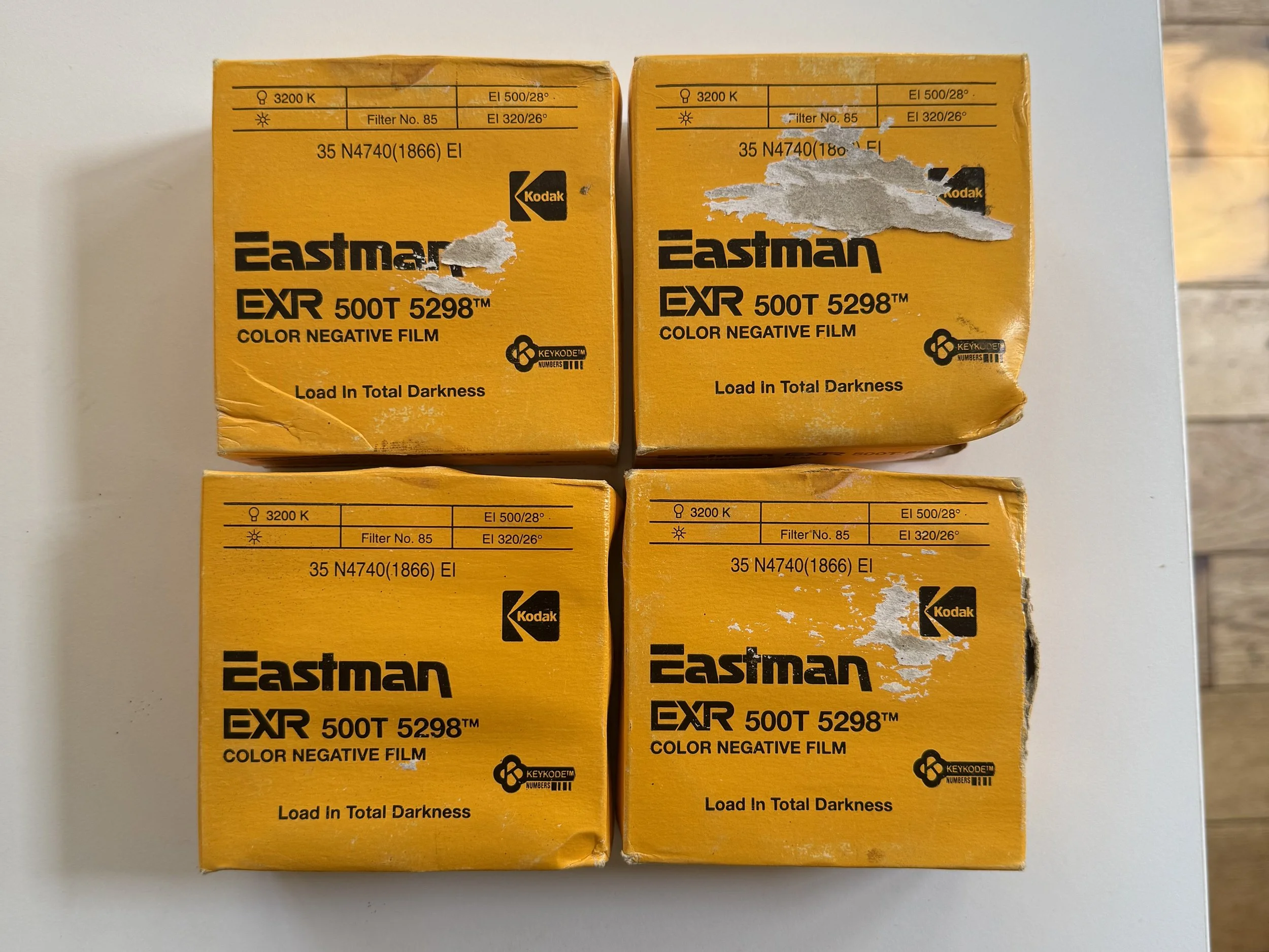 Boxes of 35mm Eastman Kodak EXR 500T 5298