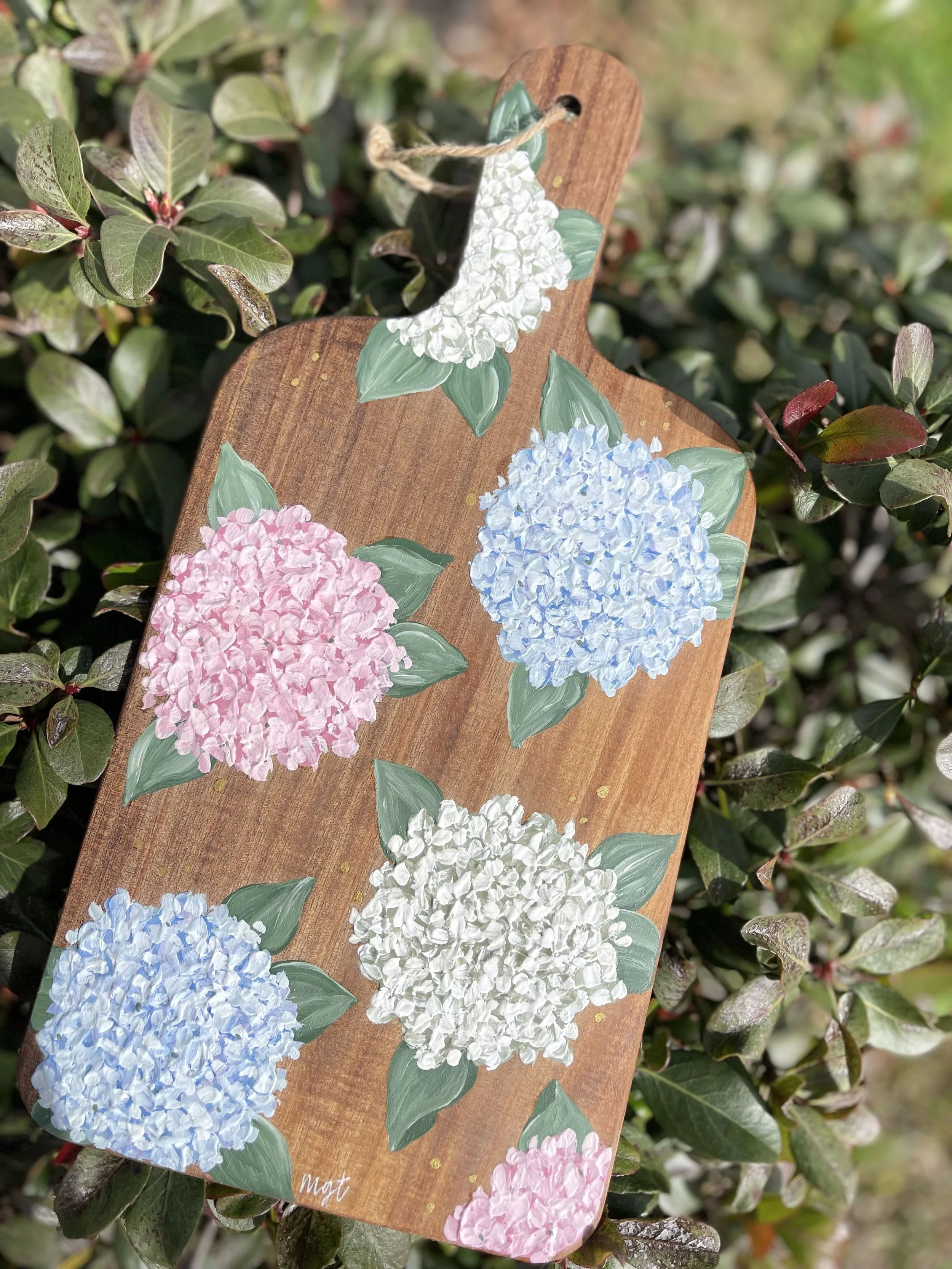 hydrangea charcuterie board