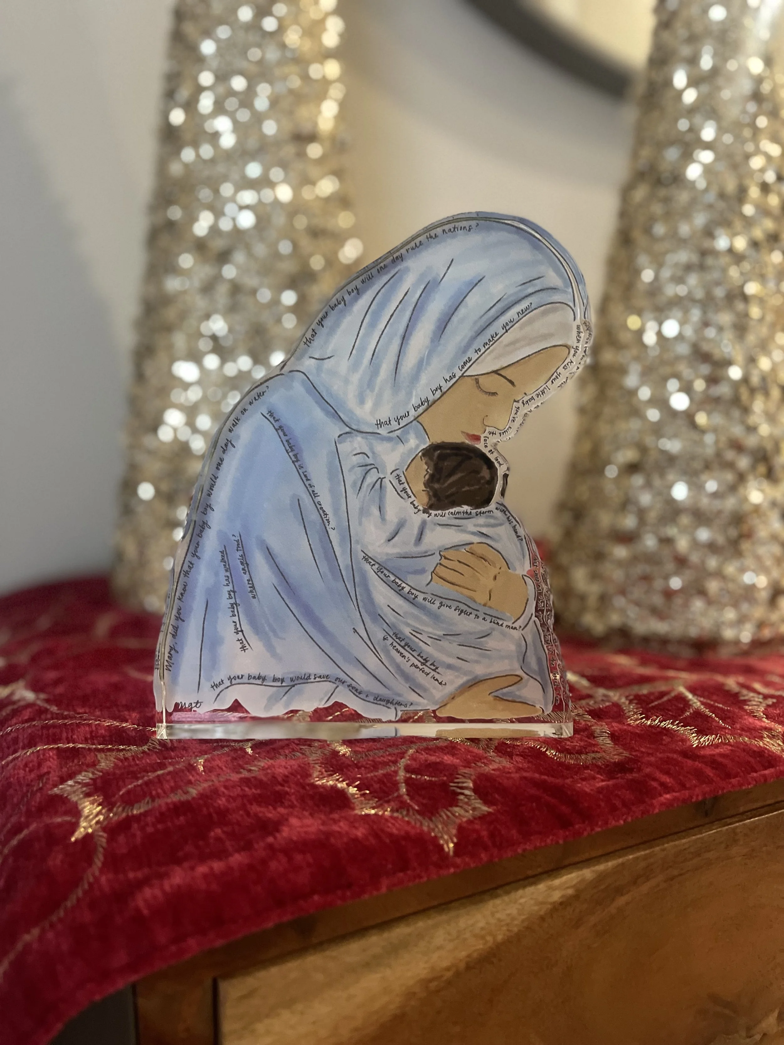 Mary, did you know? acrylic block