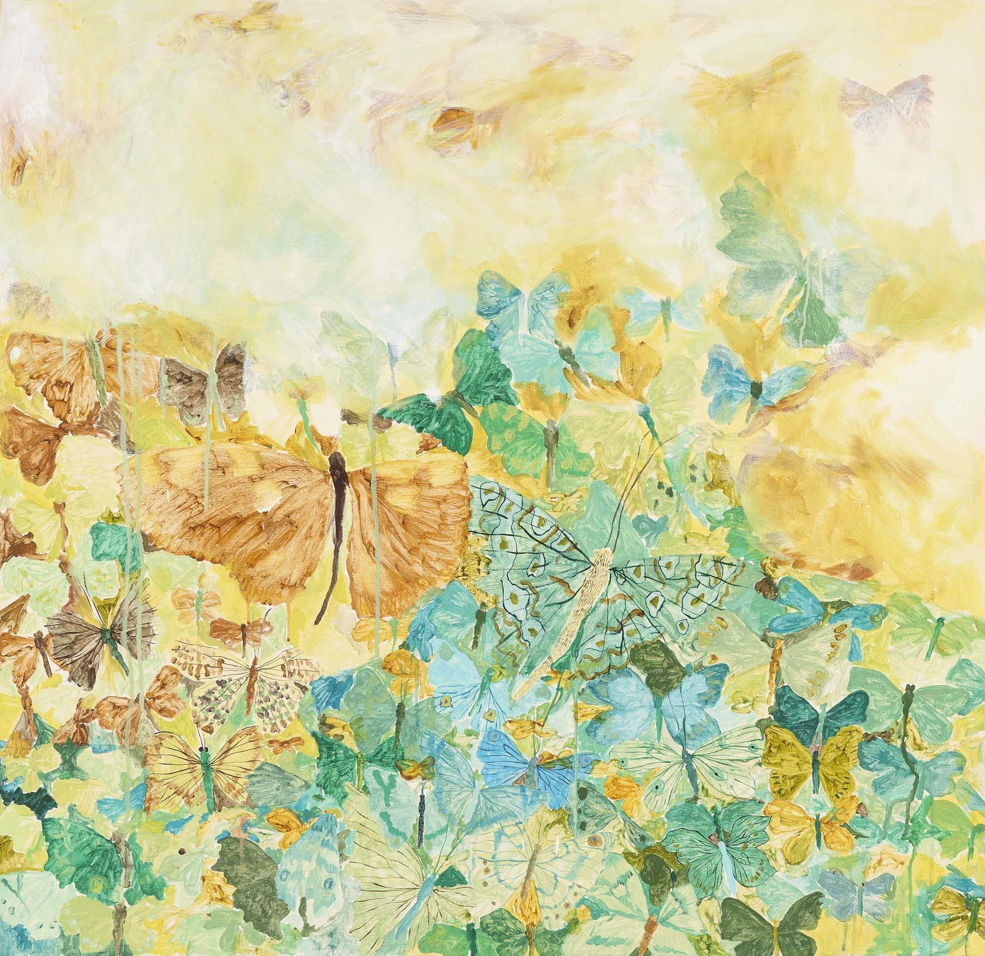 Swarm Landscape 01 oil on canvas 100cm x 105cm 2012
