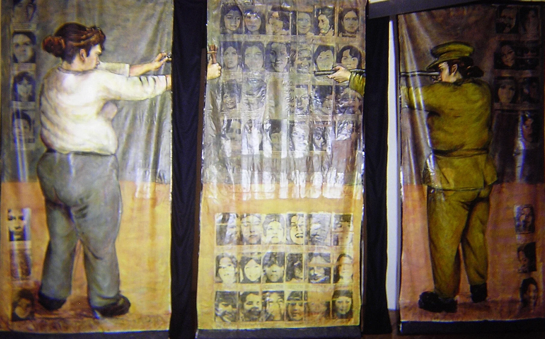 In Memory of Reflection;  November 2000; mixed media on linen; 11' x 16'