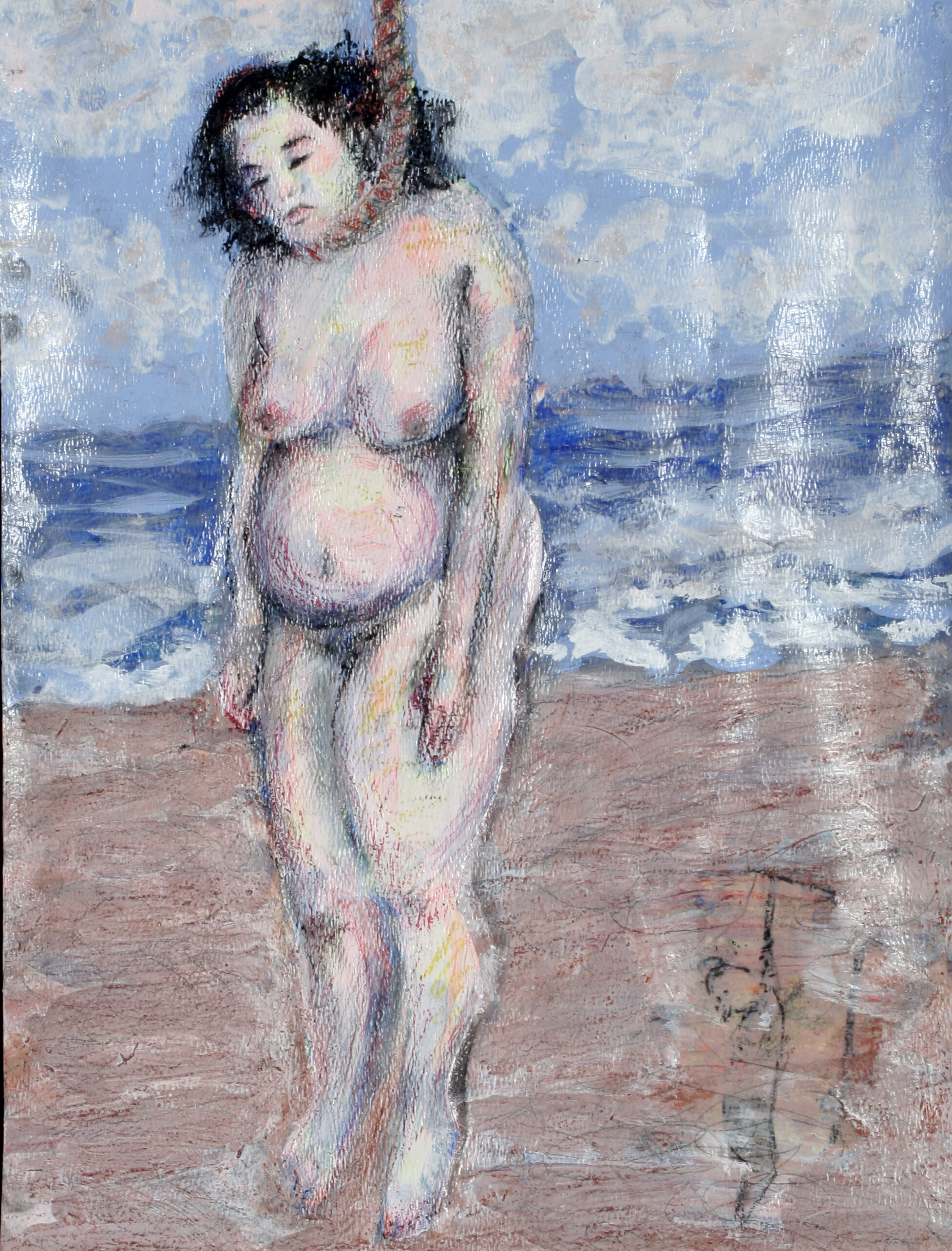 The Rare Wish (from Pages of a Diary);  
May 2005;  acrylic, graphite, pencil crayon, oil stick/pastel, collage, on paper; 12” x 18”