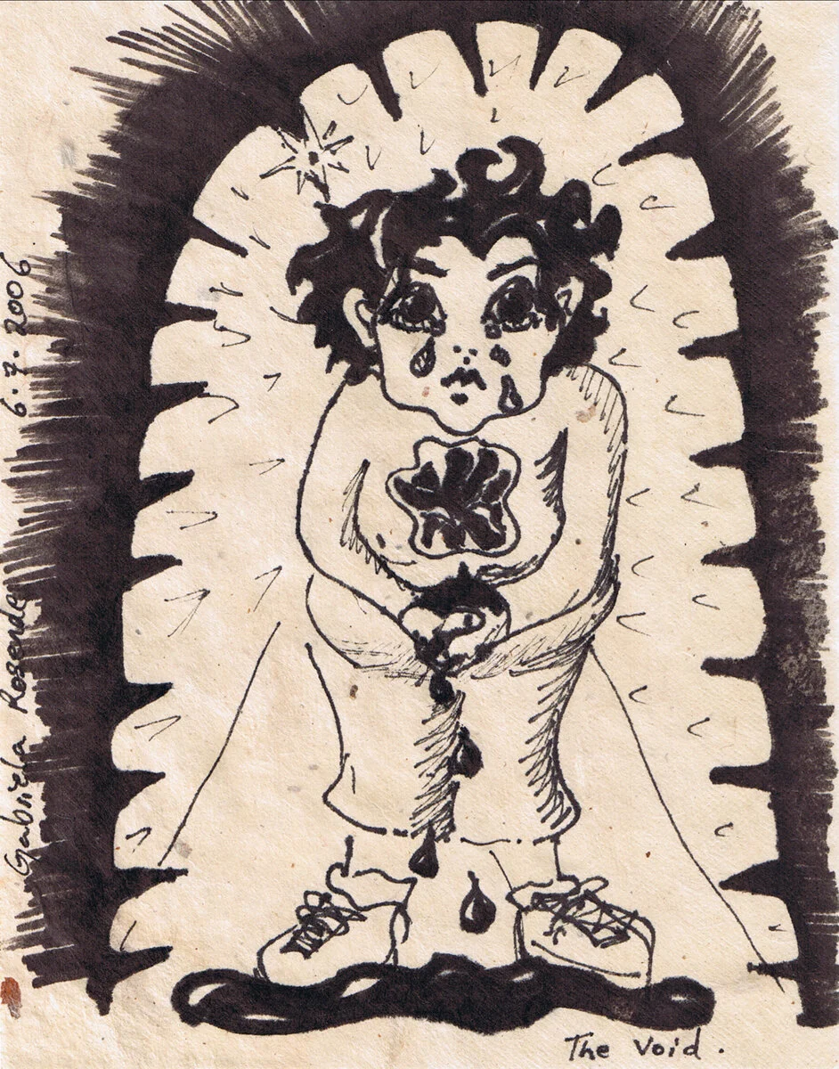 The Void (from Pages of a Sketchbook);  
June 2006;  Ink on raw paper