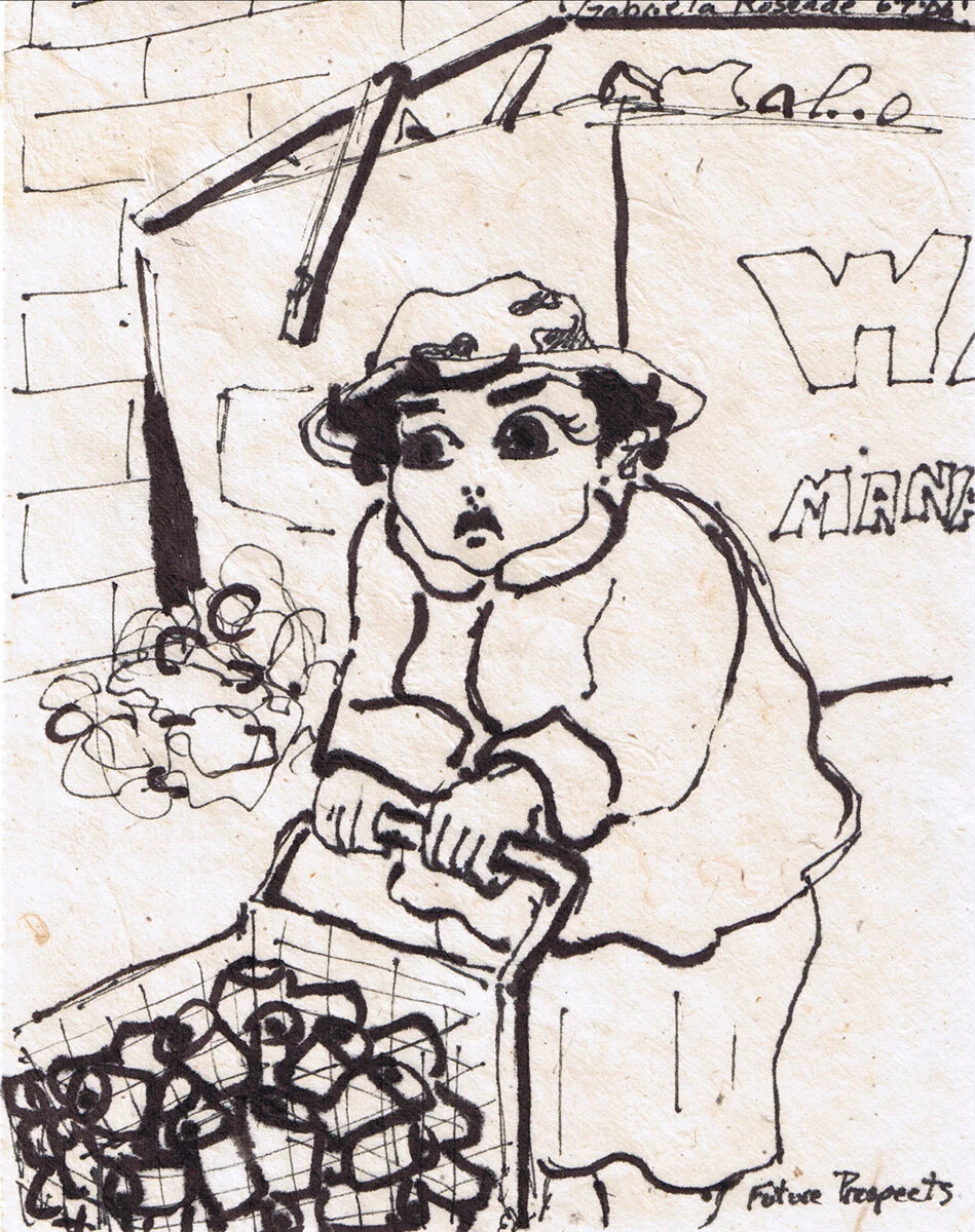 Future Prospects (from Pages of a Sketchbook);  June 2006;  Ink on raw paper