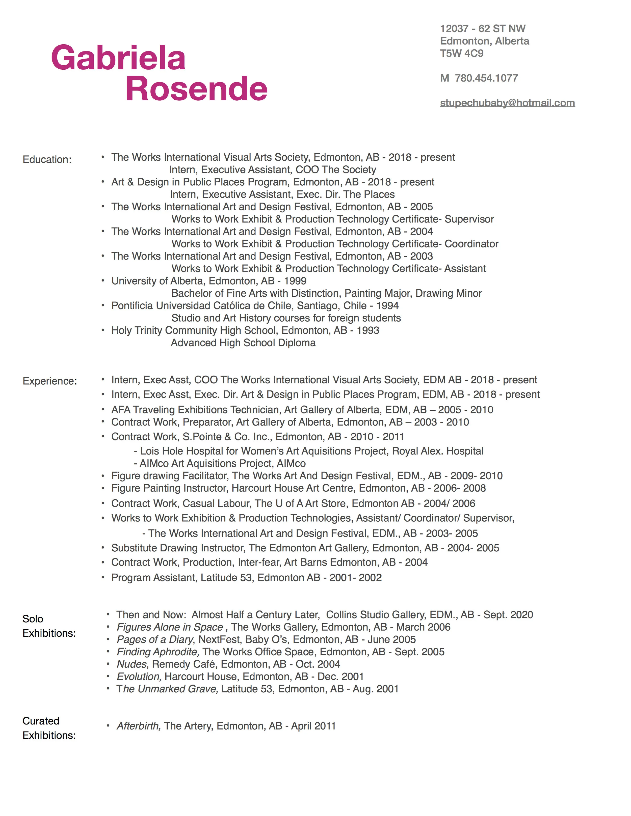 CV - page 1