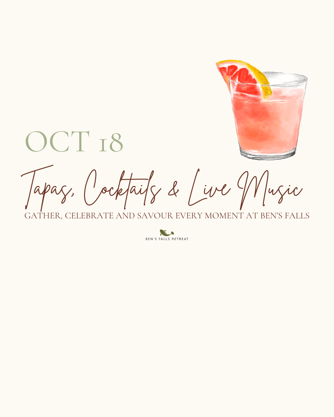 Spring Soirée at Ben’s Falls Retreat