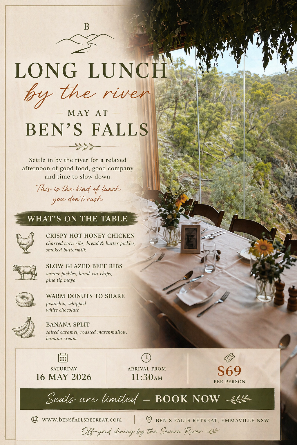 Countryside Lunch at Ben's Falls