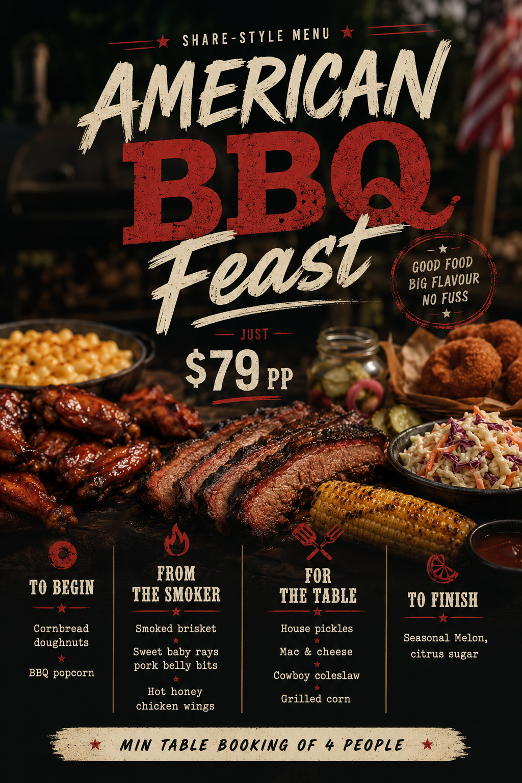 American BBQ Feast at Ben's Falls