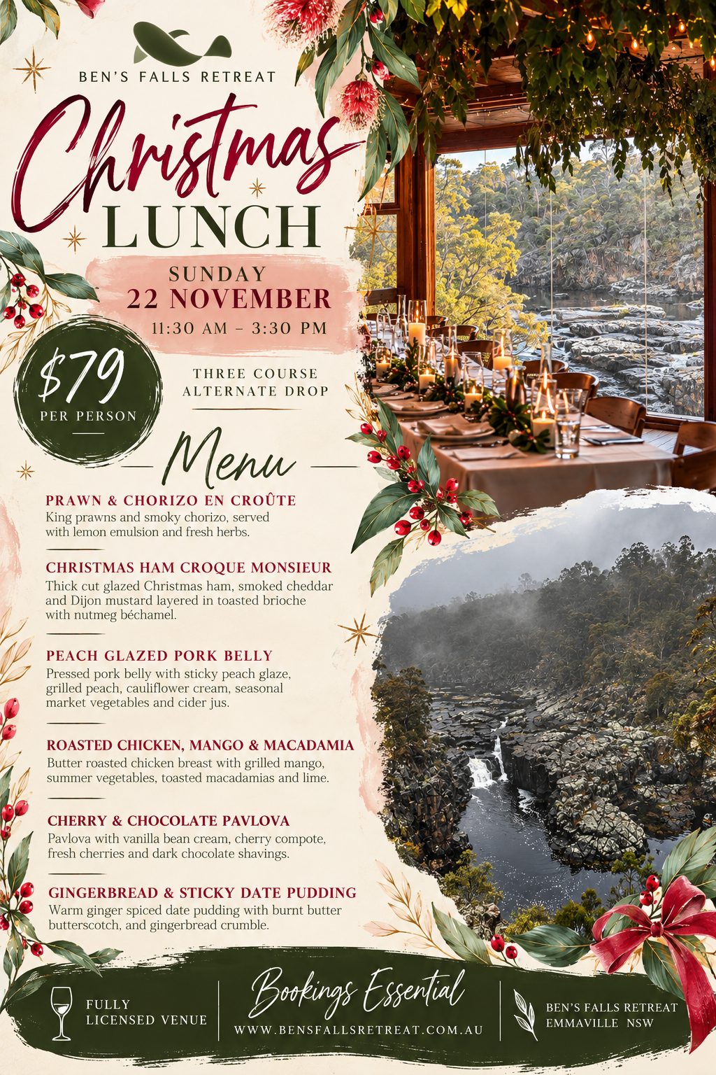 Christmas Feast at Ben's Falls