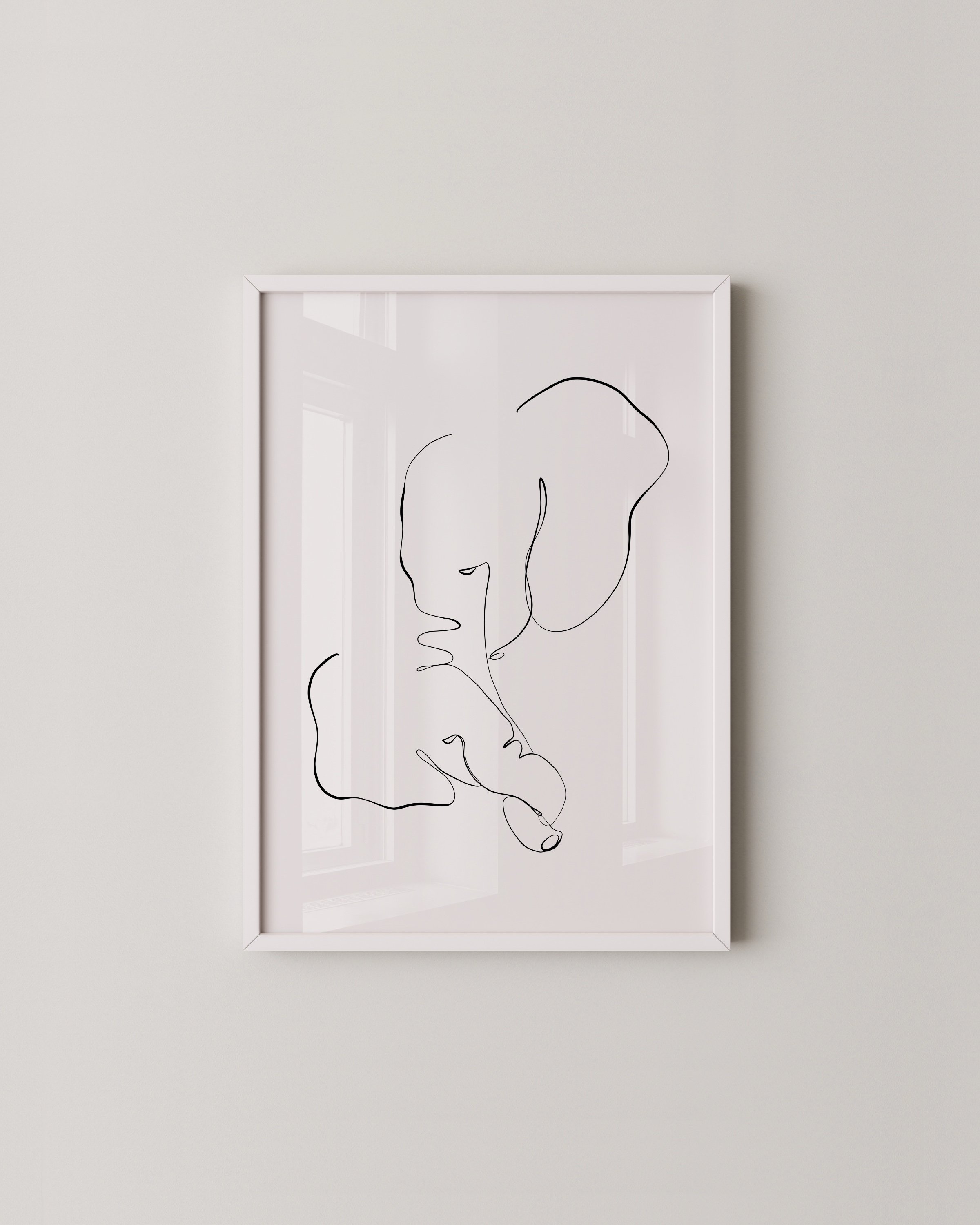 Minimalist line art print set featuring a parent’s hand holding a baby’s hand and hands cradling baby feet, perfect for modern nursery decor.