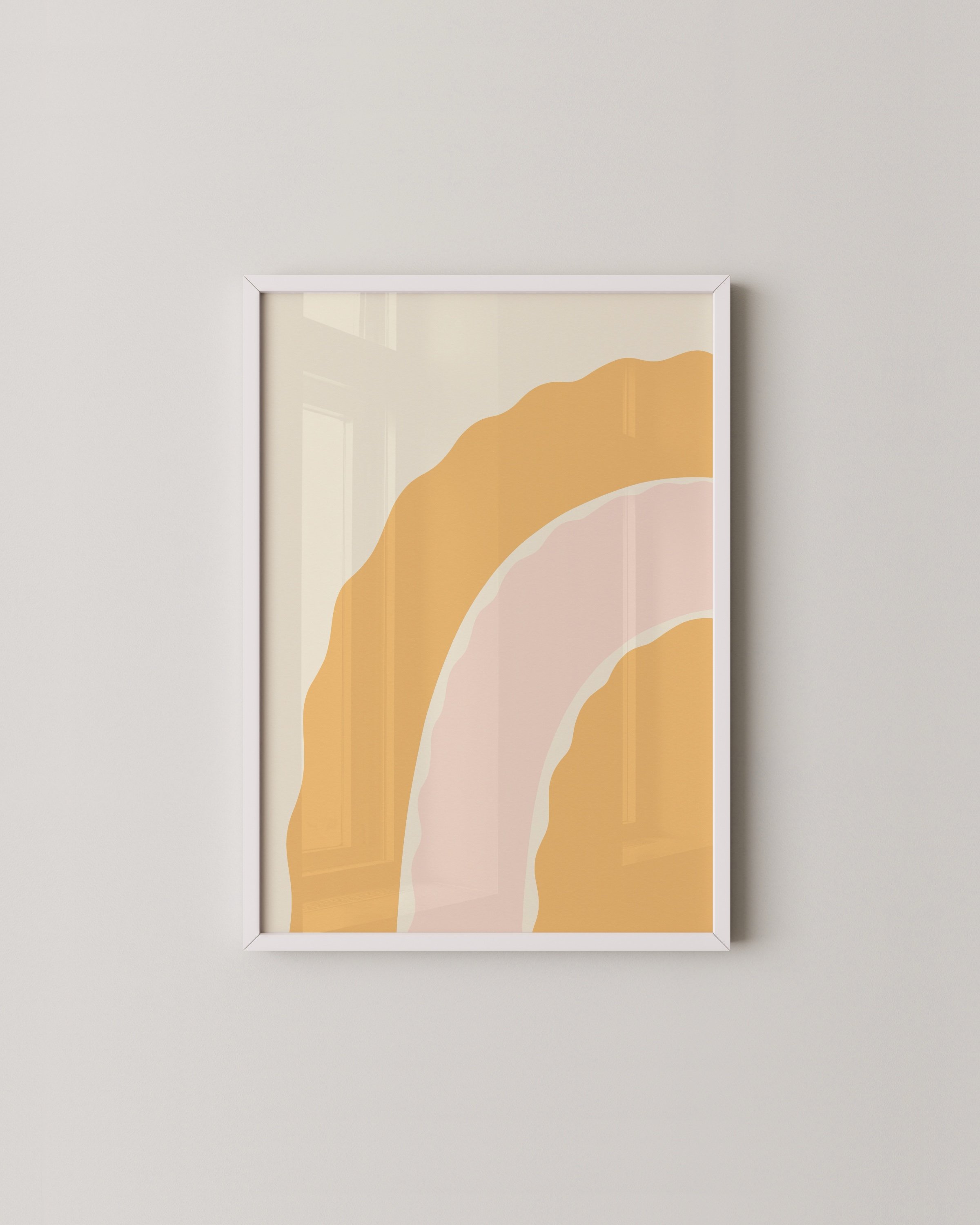 Set of 3 warm-toned prints including a minimalist sunburst, “You Are My Sunshine” lyric, and a soft rainbow design.