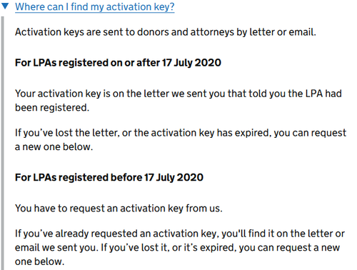 LPAs and Activation Keys: Part 2, A step by step guide to accessing a ...