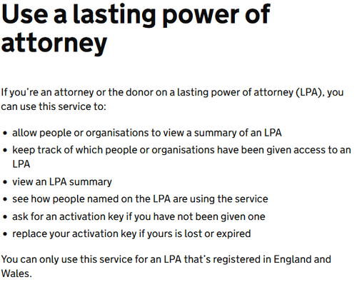 LPAs and Activation Keys: Part 2, A step by step guide to accessing a ...