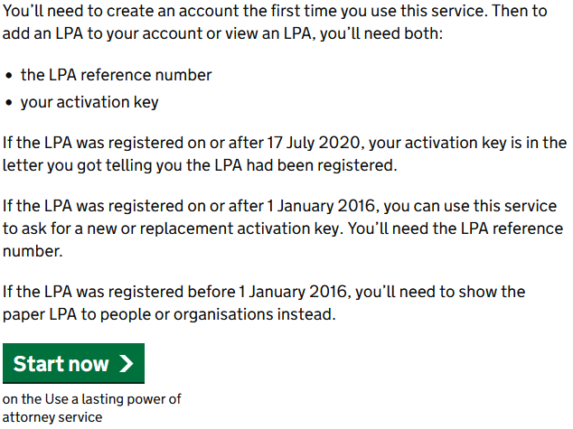LPAs and Activation Keys: Part 2, A step by step guide to accessing a ...