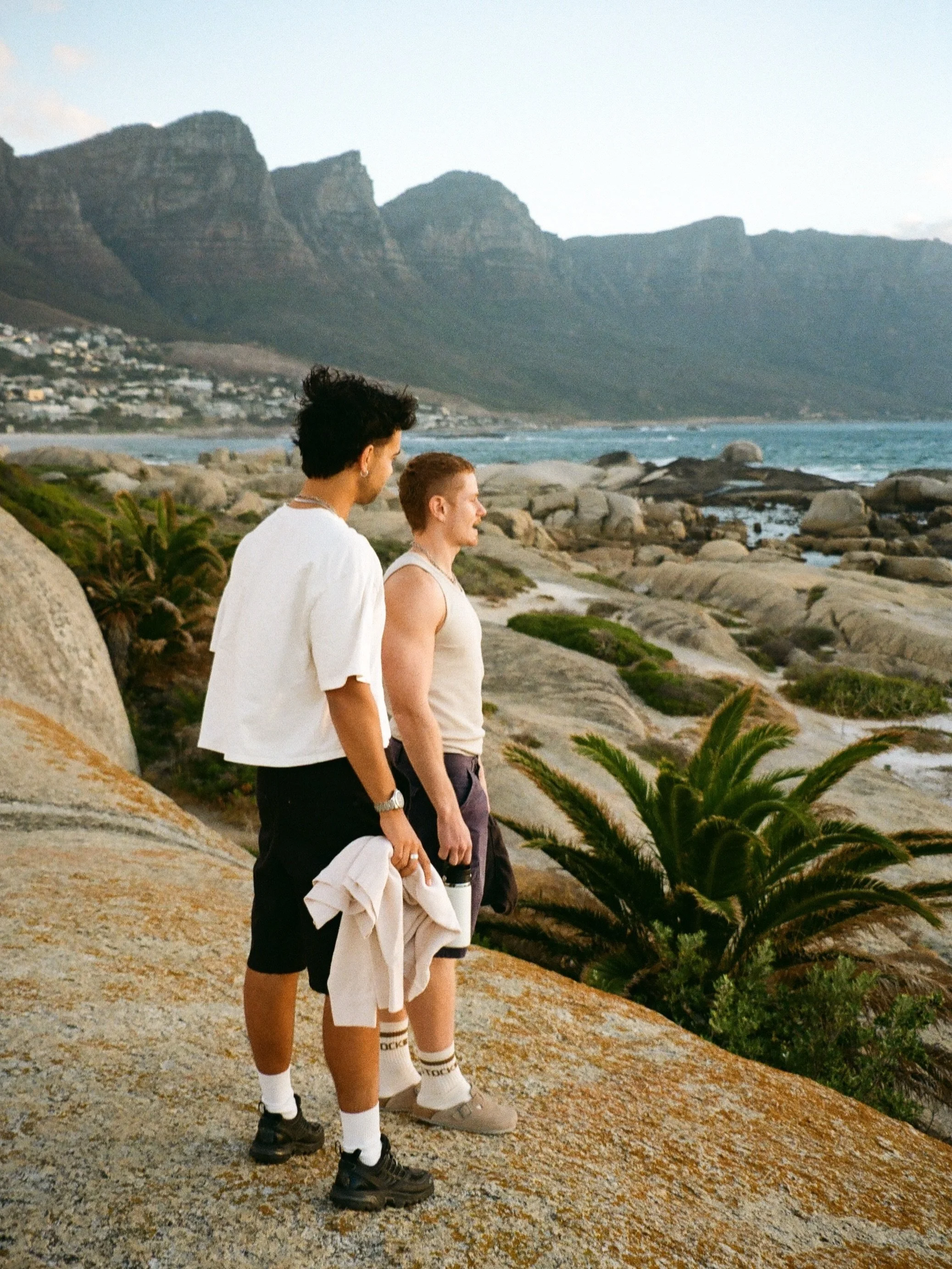 SUMMER, AGAIN.
A day by the ocean, remembered in fragments.

From my Cape Town story, published in the latest print issue of PNPPL Magazine.

With @gabrielzuhlke &amp; @xandrfourie 
Shot entirely on film.

#godsandboys #sunkissed #summeragain #onfilm