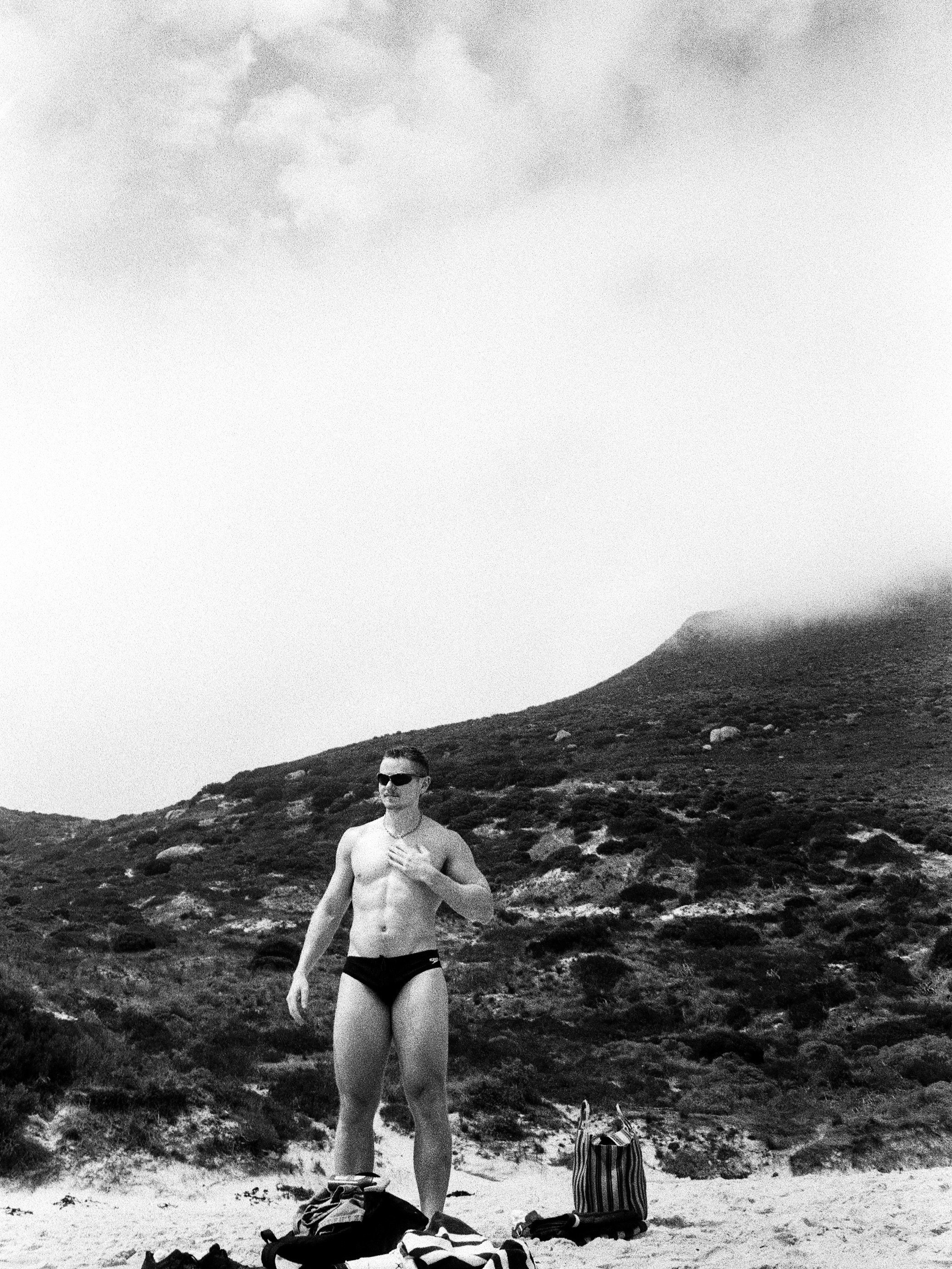 Even when only one of them is in the frame, this story is about two.
Photographed during a day by the ocean in Cape Town, the series follows them as a couple: together, apart, and somewhere in between.

Shot entirely on film for GODSANDBOYS and publi