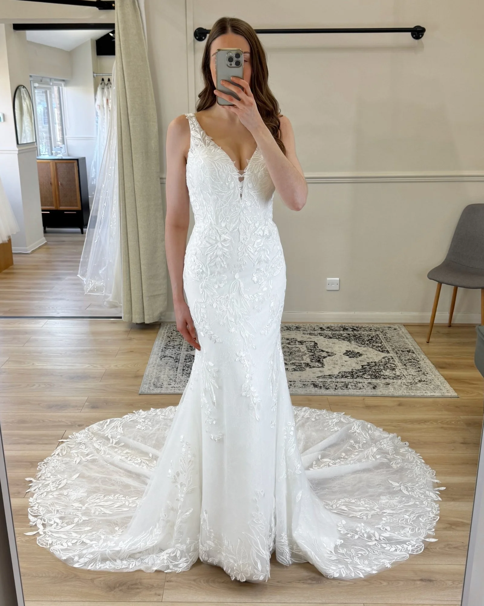 Dana is giving effortless elegance with a hint of drama. That botanical lace is just unreal up close &ndash; wait &lsquo;til you see her in person!

#BridalInspo #UKWeddingDress #NorthLincsBride #BotanicalVibes #WeddingDressShopping #autumnwedding #l