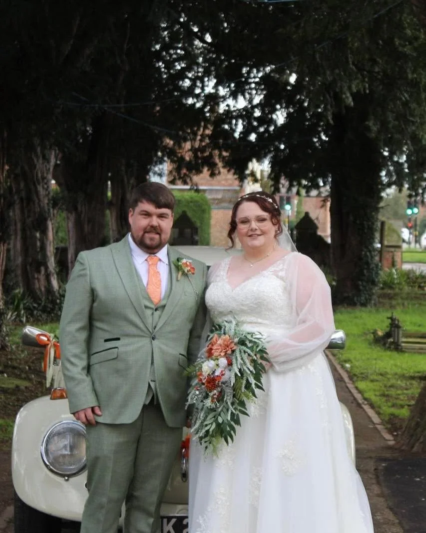 Mr &amp; Mrs! 🤍✨

How stunning does our beautiful bride Paige look in her dress! Congratulations to you both, we hope you had the most amazing day 🥳

#ideasforbrides #bridevibes #bridestyle #realbrides #justmarried #justmarried❤️ #realweddings #rea