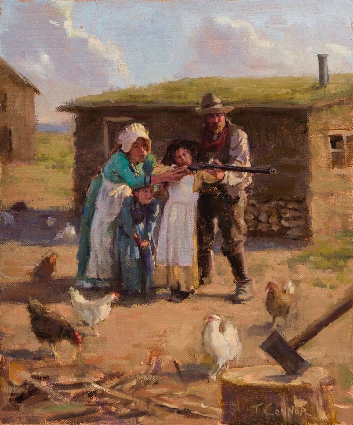 First Timer,  12"x10", Oil, SOLD