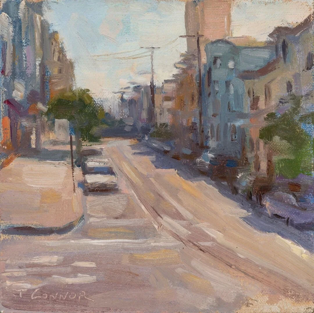  Somewhere on Nob Hill , 6"x6", Oil, SOLD