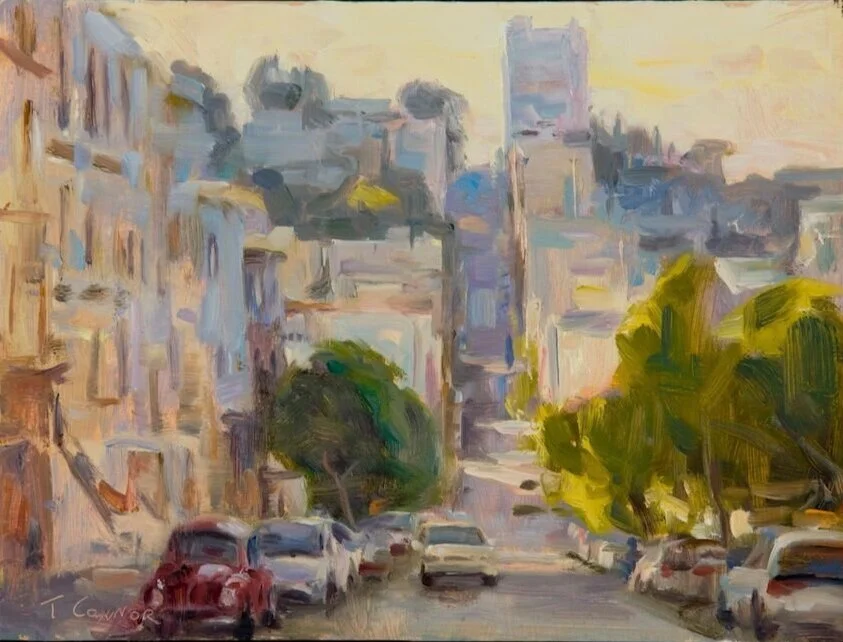  Lombard Street , 6"x8", Oil, SOLD