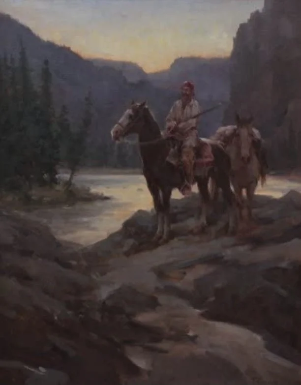 Trapper on the Shoshone , 28"x22", Oil, Available at Todd Connor Studio, Fort Benton, Montana, SOLD