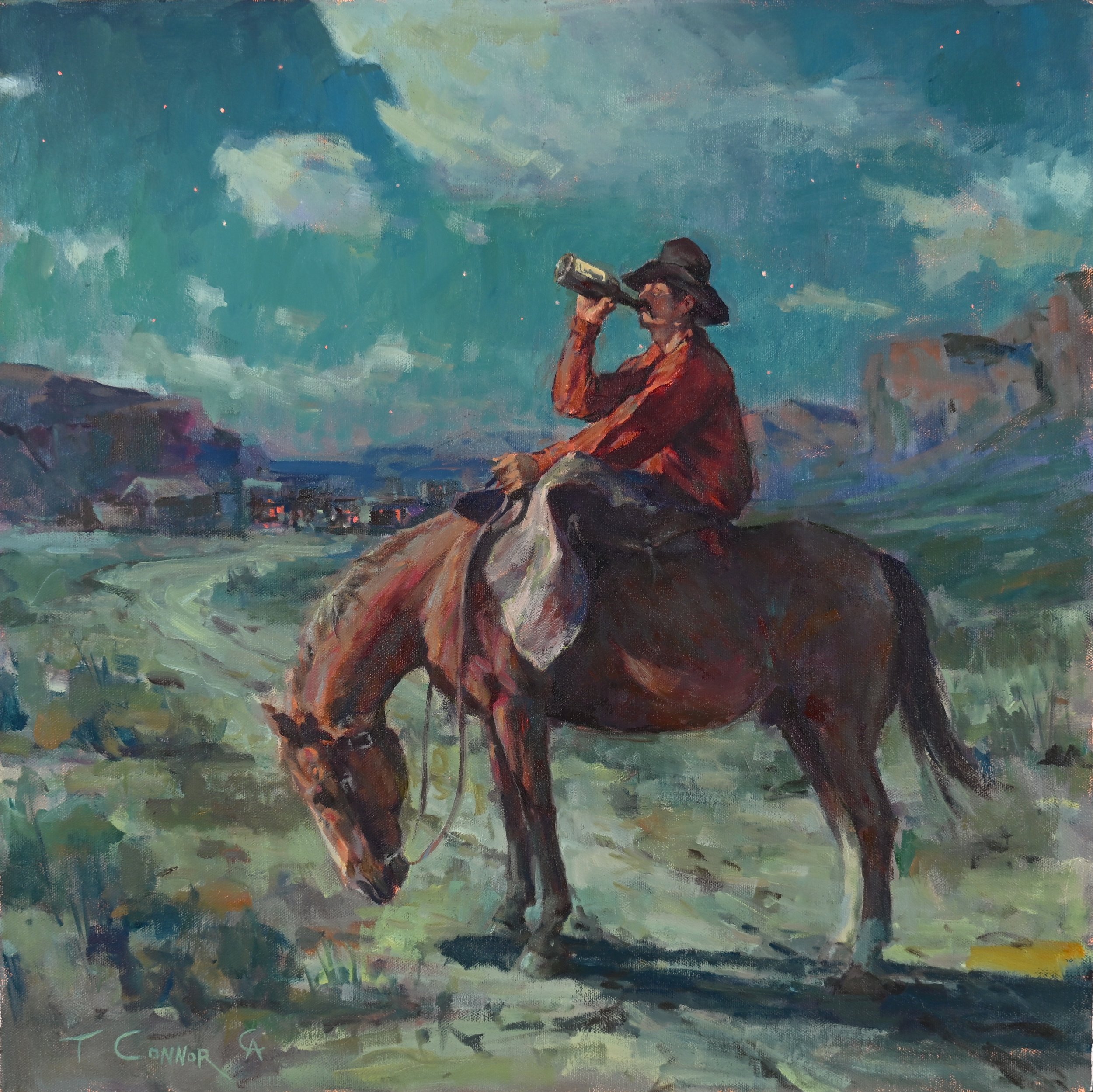 “And the Horse You Rode in On” 18x18