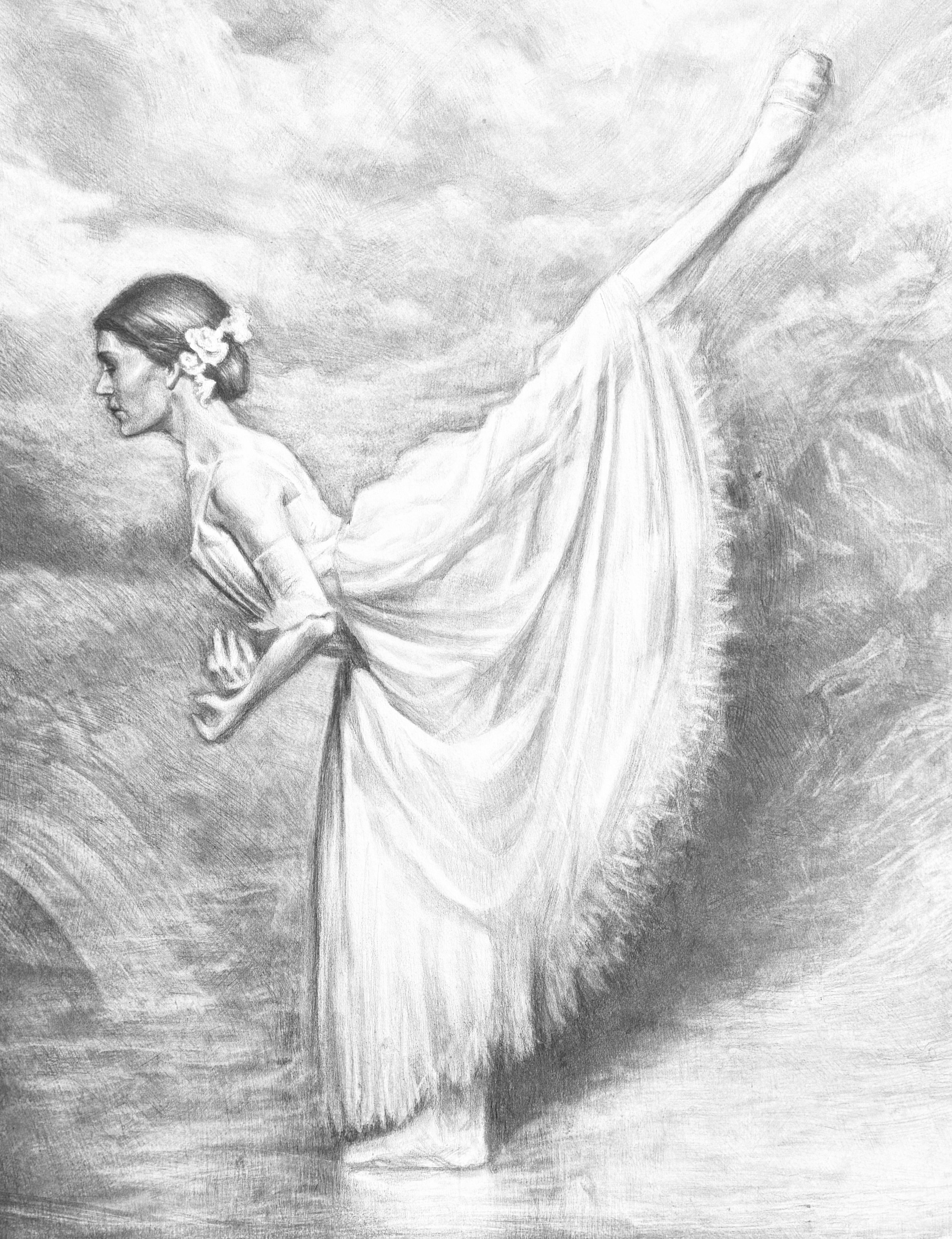 Ballerina Study in Pencil