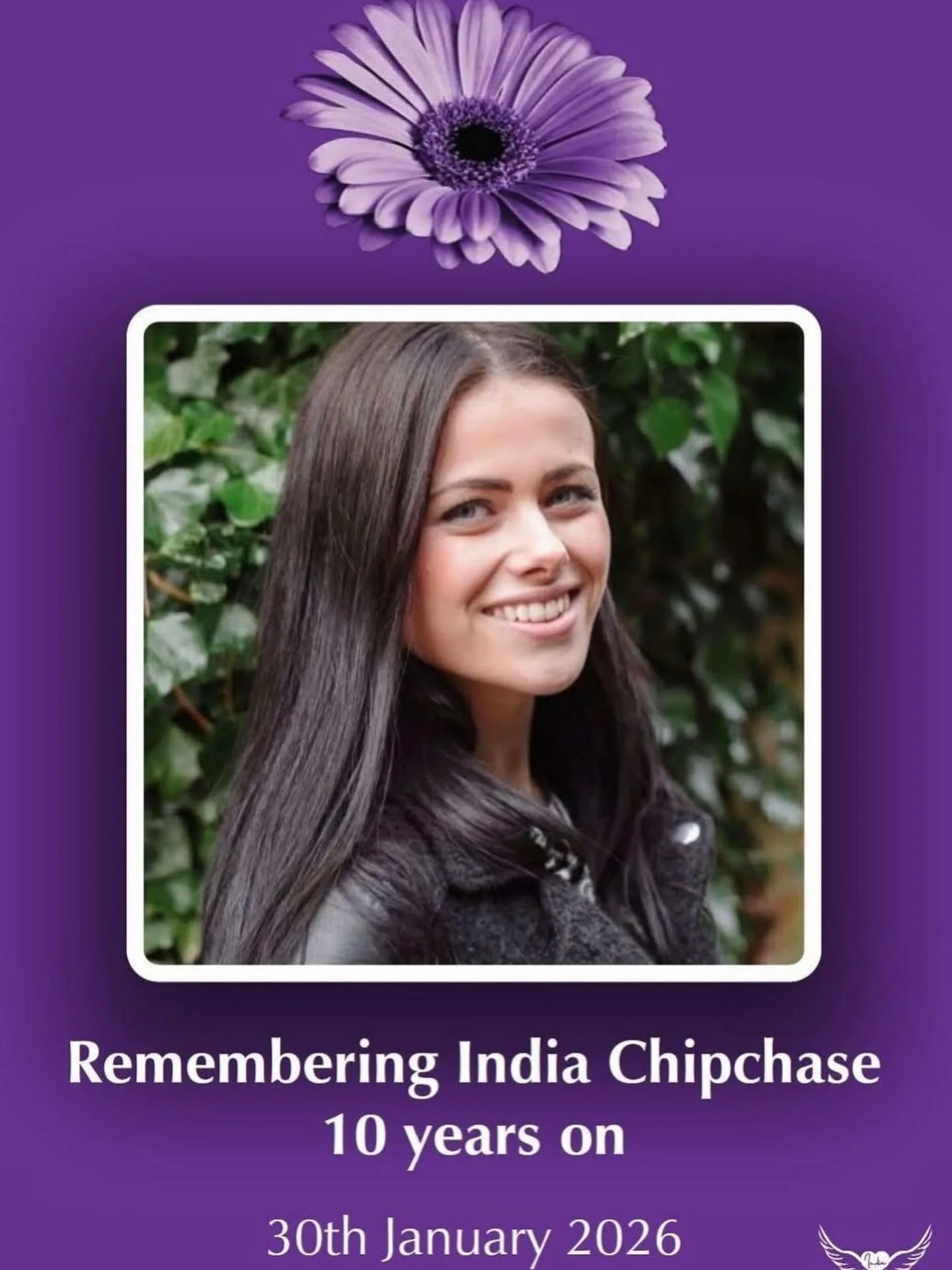 Remembering today India Chipchase &amp; Thanking @northamptonguardians2021 for the amazing support they offer 💜
