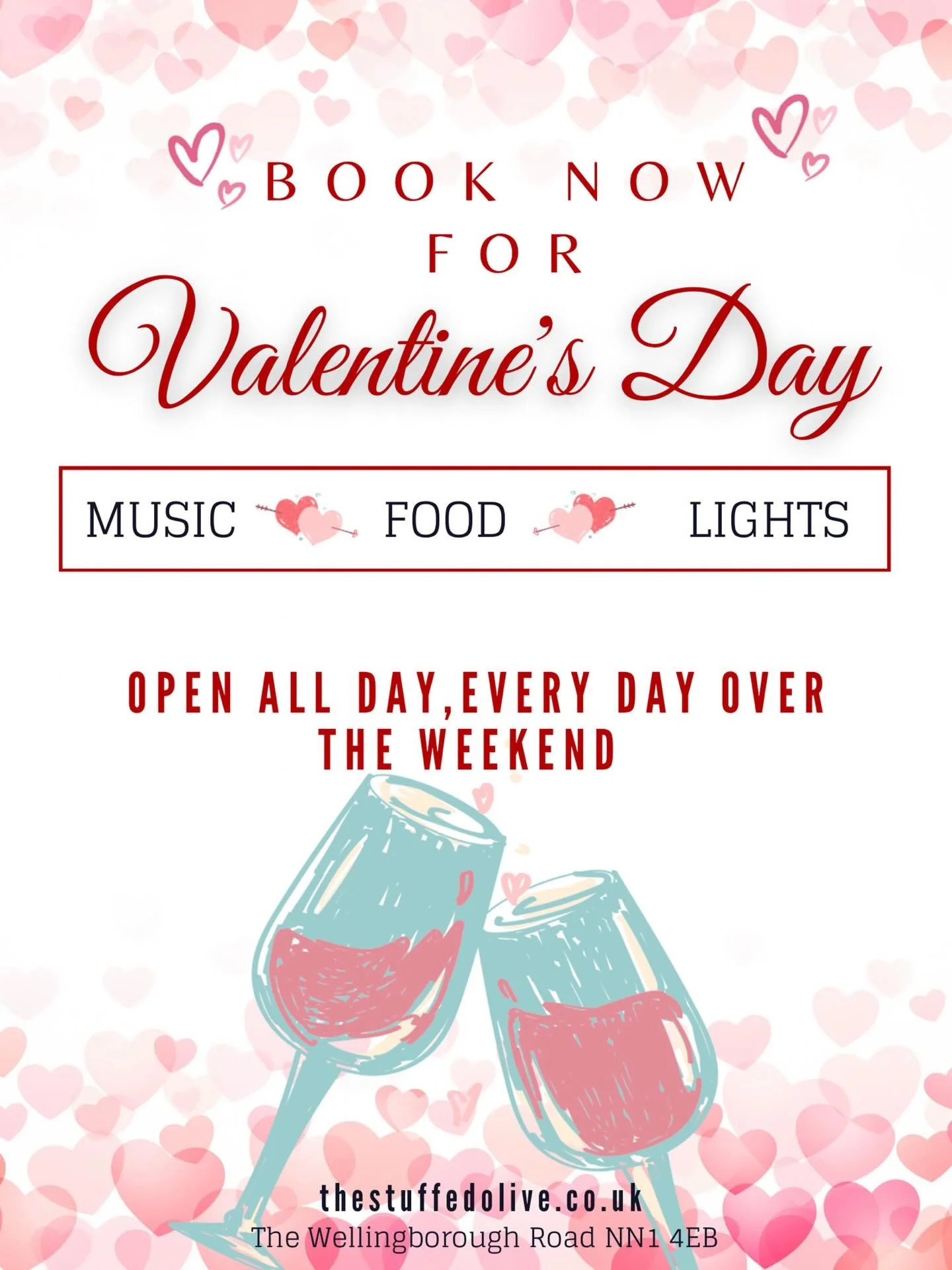 ❤️❤️❤️ Open all day every day&hellip; Treat your partner any day! 🥂