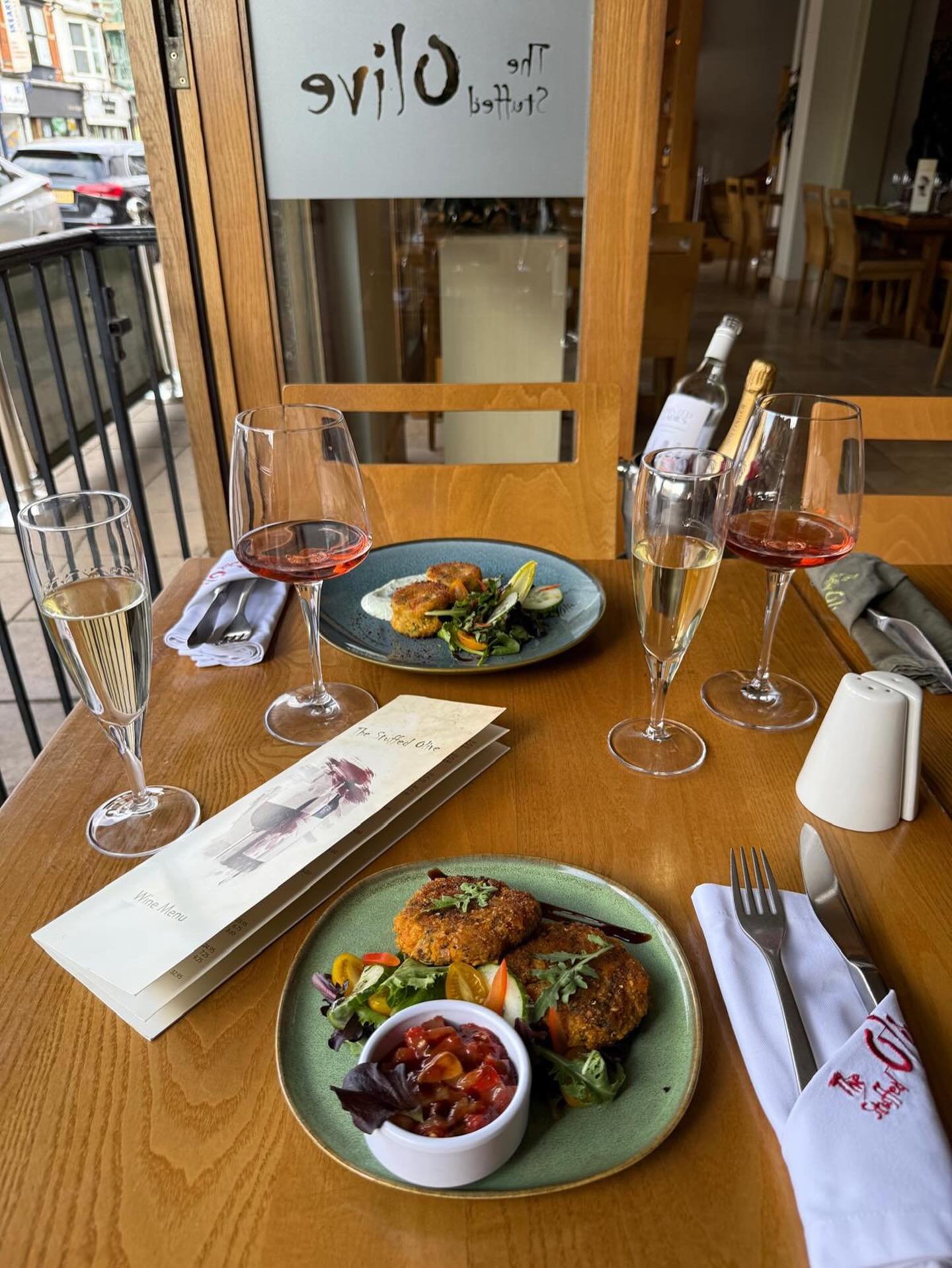 Warmish&hellip;. Another day we can brave the April weather&hellip;. Pop by or book online - we are open&hellip; 🍽️☀️