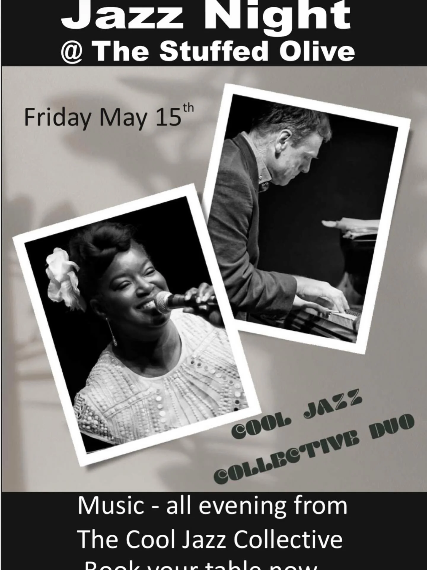 Don&rsquo;t forget to book your table&hellip;..Friday night jazz @cooljazzcollective 🎹 🎤🥂🍽️&hellip;. Also&hellip;. Save the date&hellip;. Kebab &amp; Jazz - Saturday 6 June&hellip;. @rolycoxsax &amp; @kristelmorrisonmusic