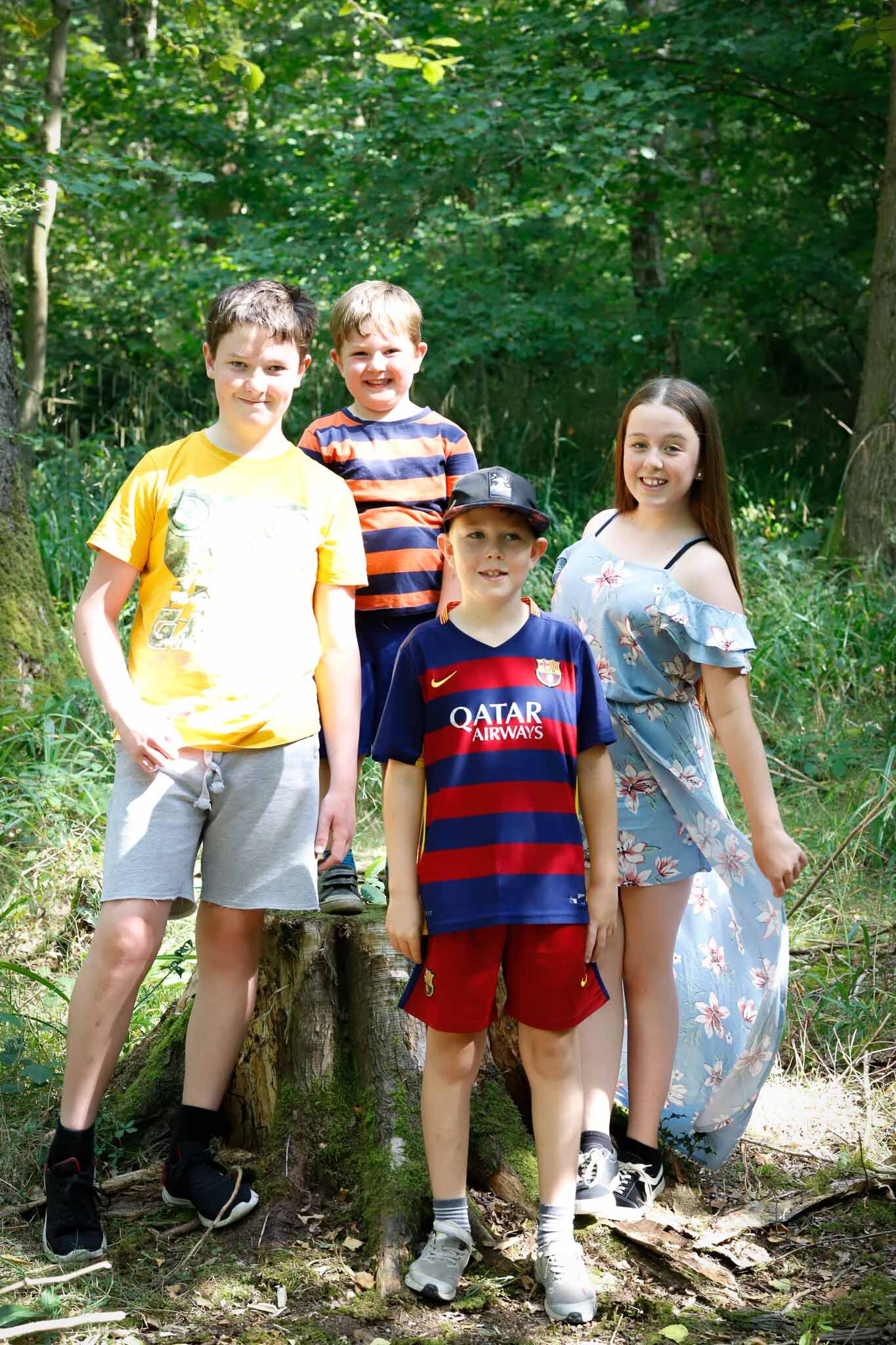 The Dean family children in one of their favourite locations