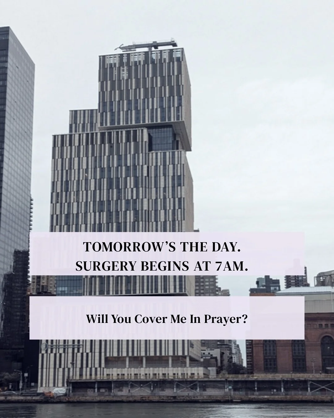 Tuesday morning, 9/30/25, I step into one of the biggest battles of my life—major surgery at Memorial Sloan Kettering. Check-in is 5:20 AM, surgery begins at 7:00 AM (ET).
If you pray, will you lift me up? For wisdom, steady hands, peace, heali