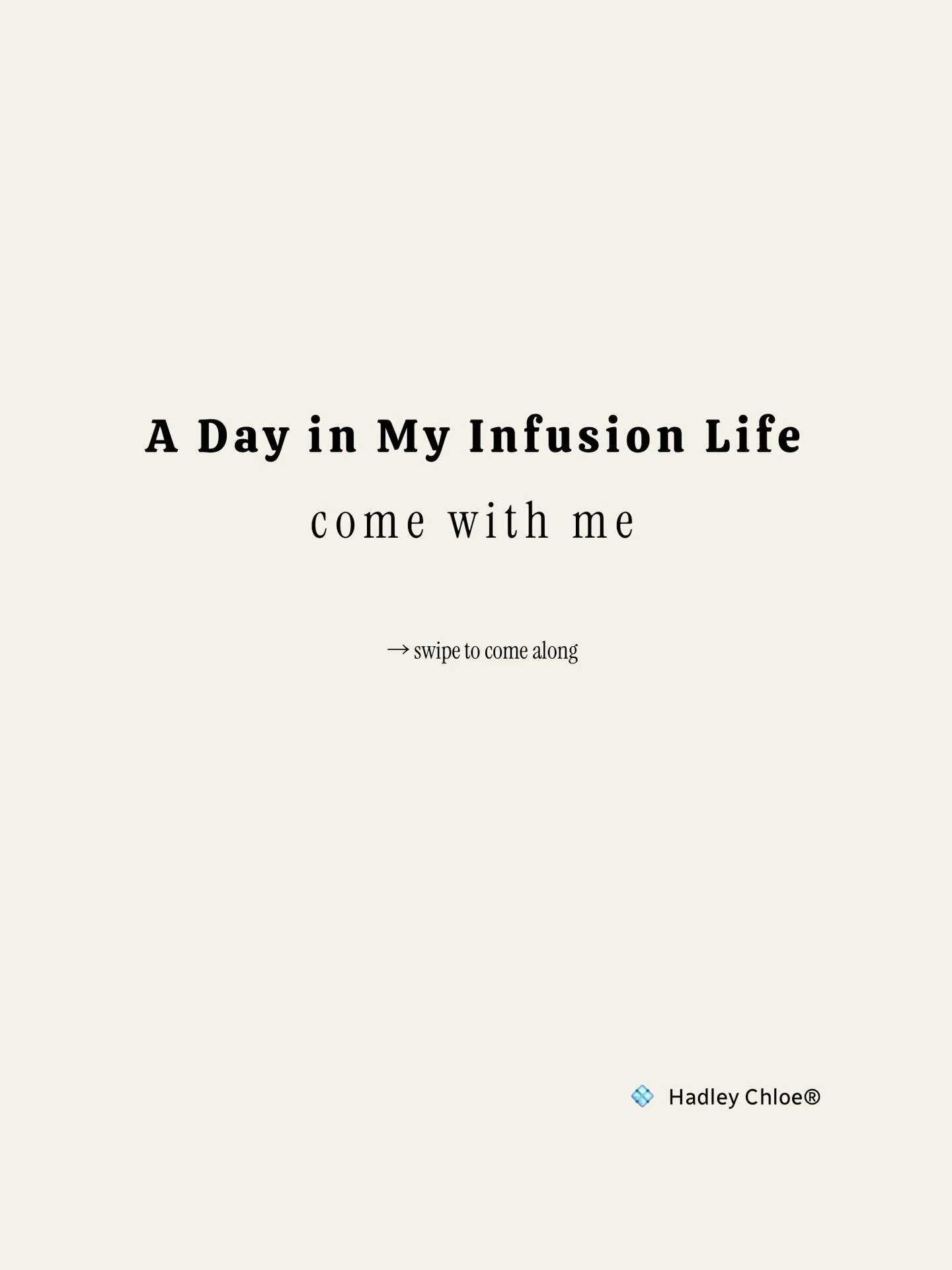 What does an infusion day actually look like?
Here&rsquo;s a glimpse into one of mine.

All of my day-to-day treatment happens with the wonderful doctors, nurses, and staff at Inova Schar Cancer Institute here in Virginia. I&rsquo;m incredibly gratef