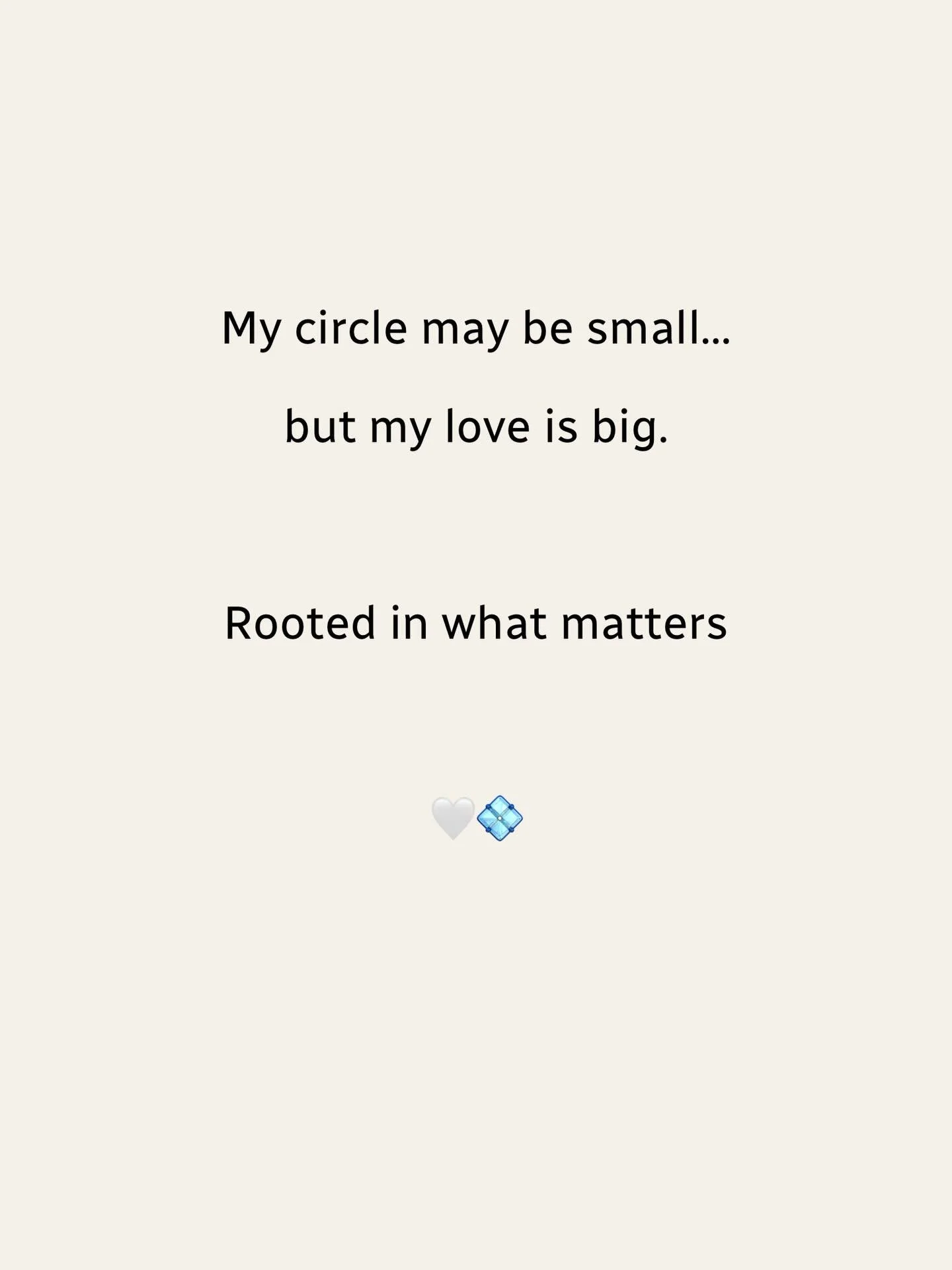 This morning started with coffee and breakfast with two longtime girlfriends - the kind of conversation where we talked openly about boundaries, growth + what we&rsquo;re no longer willing to carry.

My circle may be small&hellip; but my love is big.