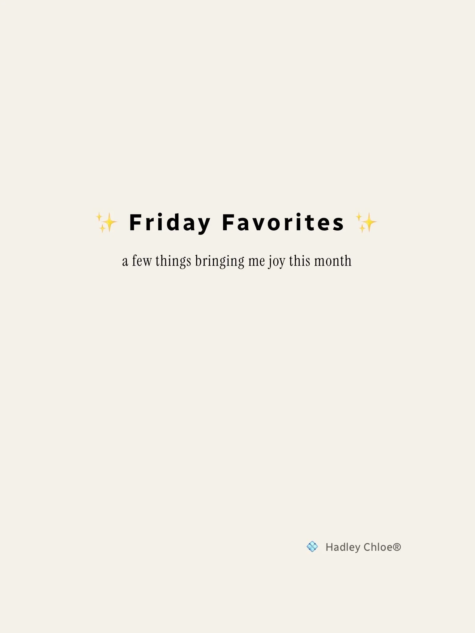 Lately, I&rsquo;ve been finding joy in the little things. ✨

A favorite coffee order. A good workout. Jewelry I can&rsquo;t stop wearing. A book I look forward to picking up at the end of the day.

Nothing life-changing - just a few things I&rsquo;ve
