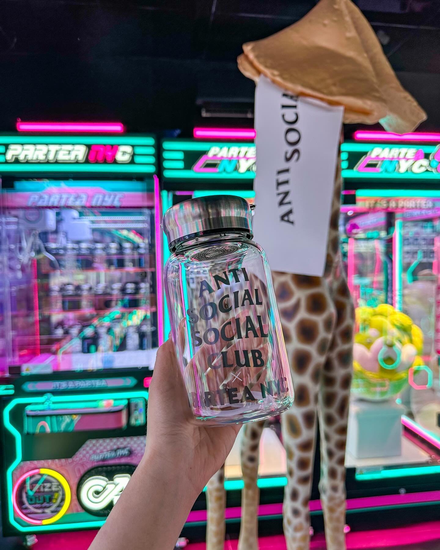 Exclusive ANTI SOCIAL SOCIAL CLUB&reg; X PARTEA NYC glass bottles up for grabs today and tomorrow! Limited supply &mdash; get them before they&rsquo;re gone!