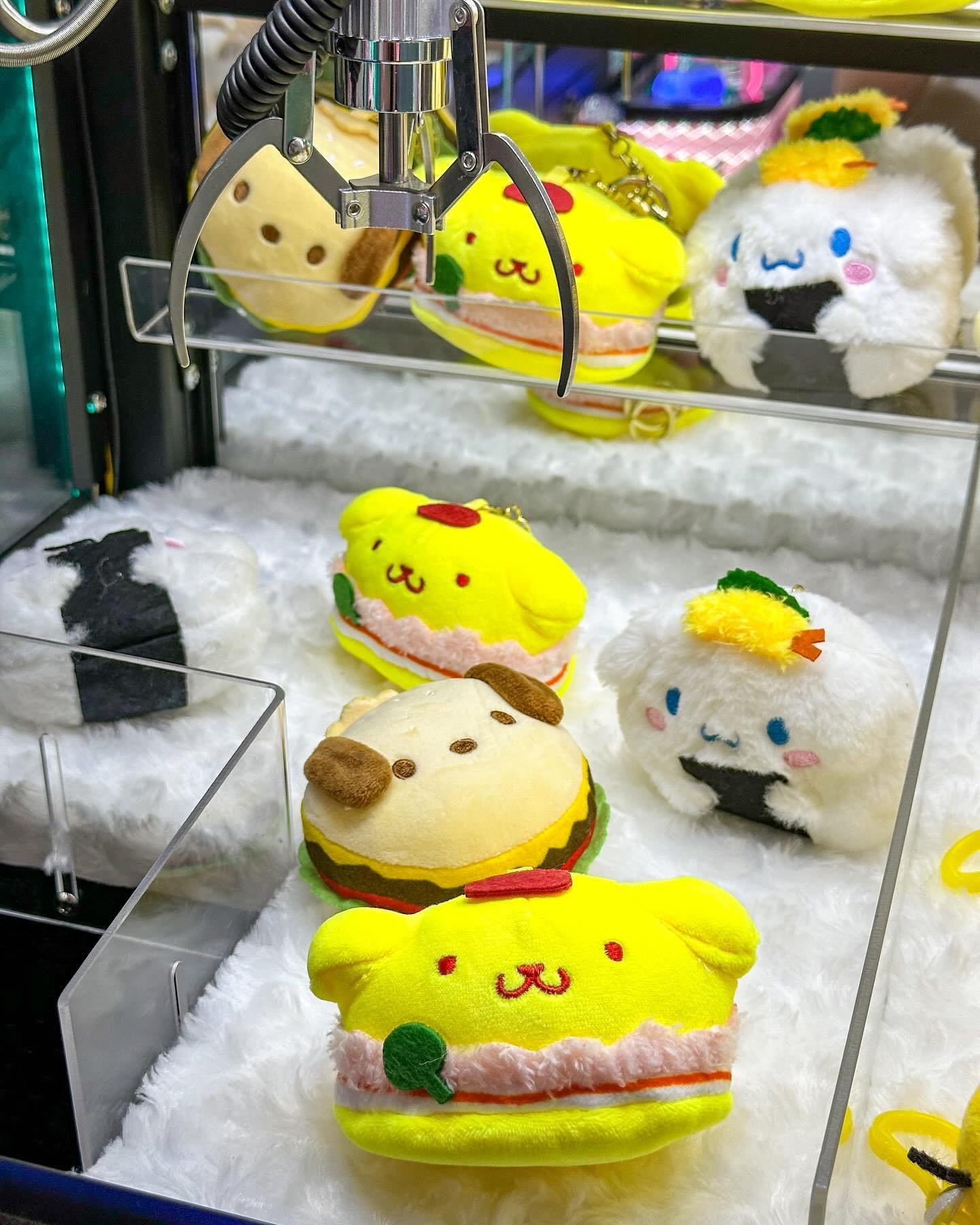 NEW IN &mdash;  check out these adorable Sanrio food mini keychain plushies! Which one is your fave? 🥹